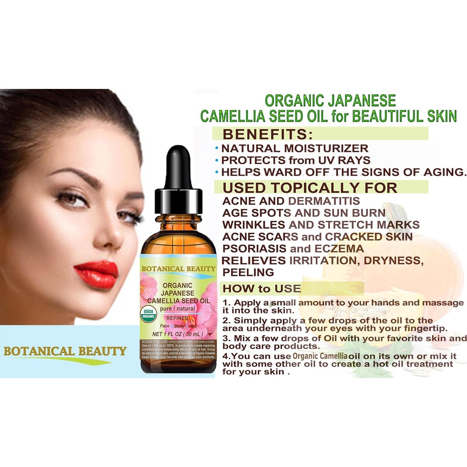 Aceite de Semilla de Camelia Orgánico Japonés 15 ml Belleza Botánica