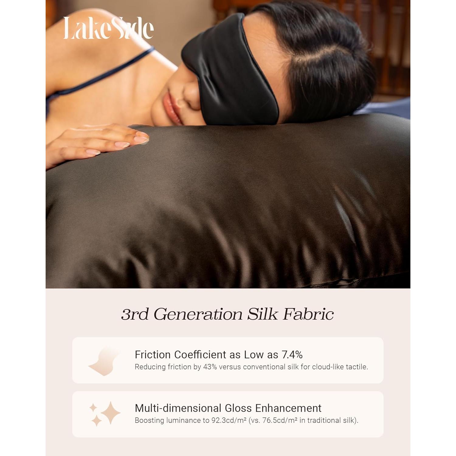 Funda de Almohada de Seda de Morera 22 Momme Oriental LakeSide