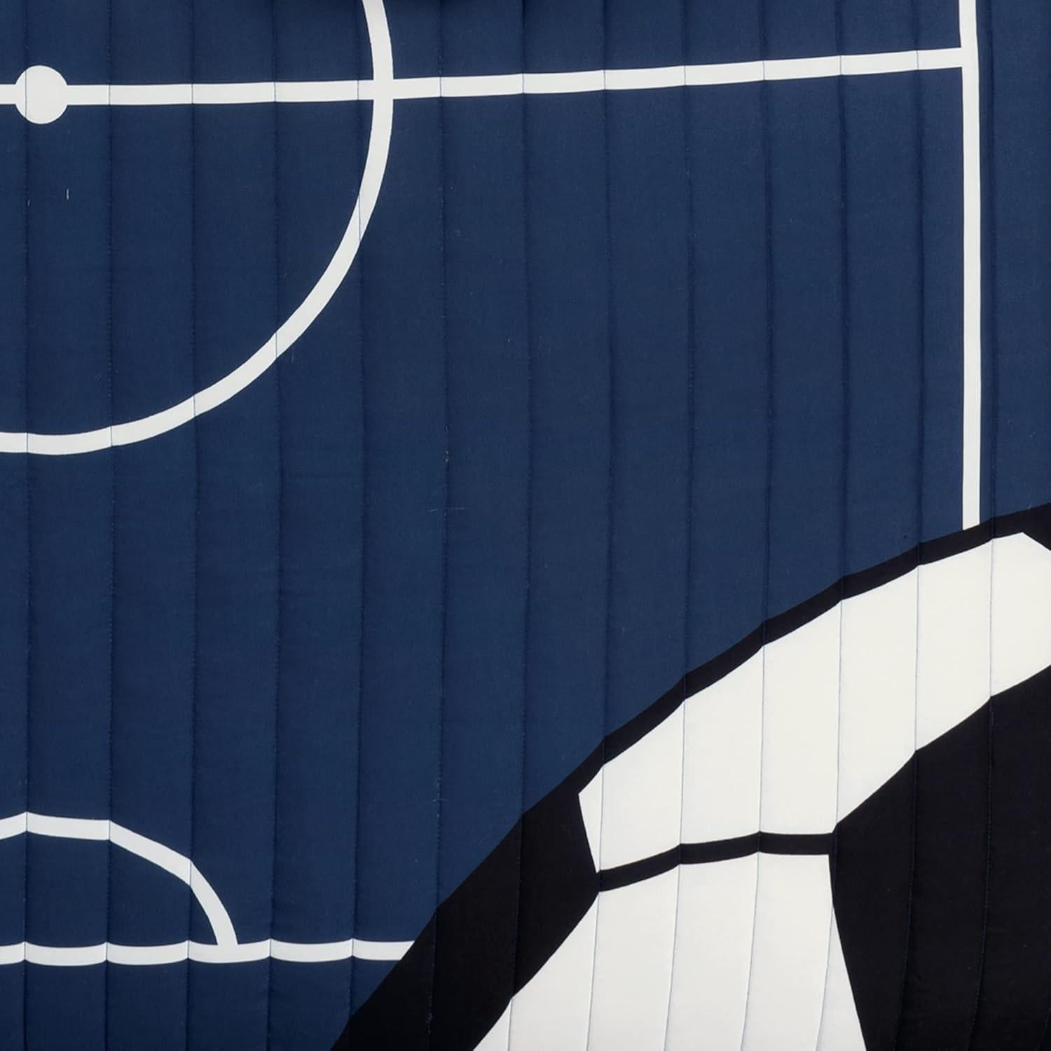 Juego de Colcha Reversible Lush Decor Individual 4 Piezas Azul Marino y Gris