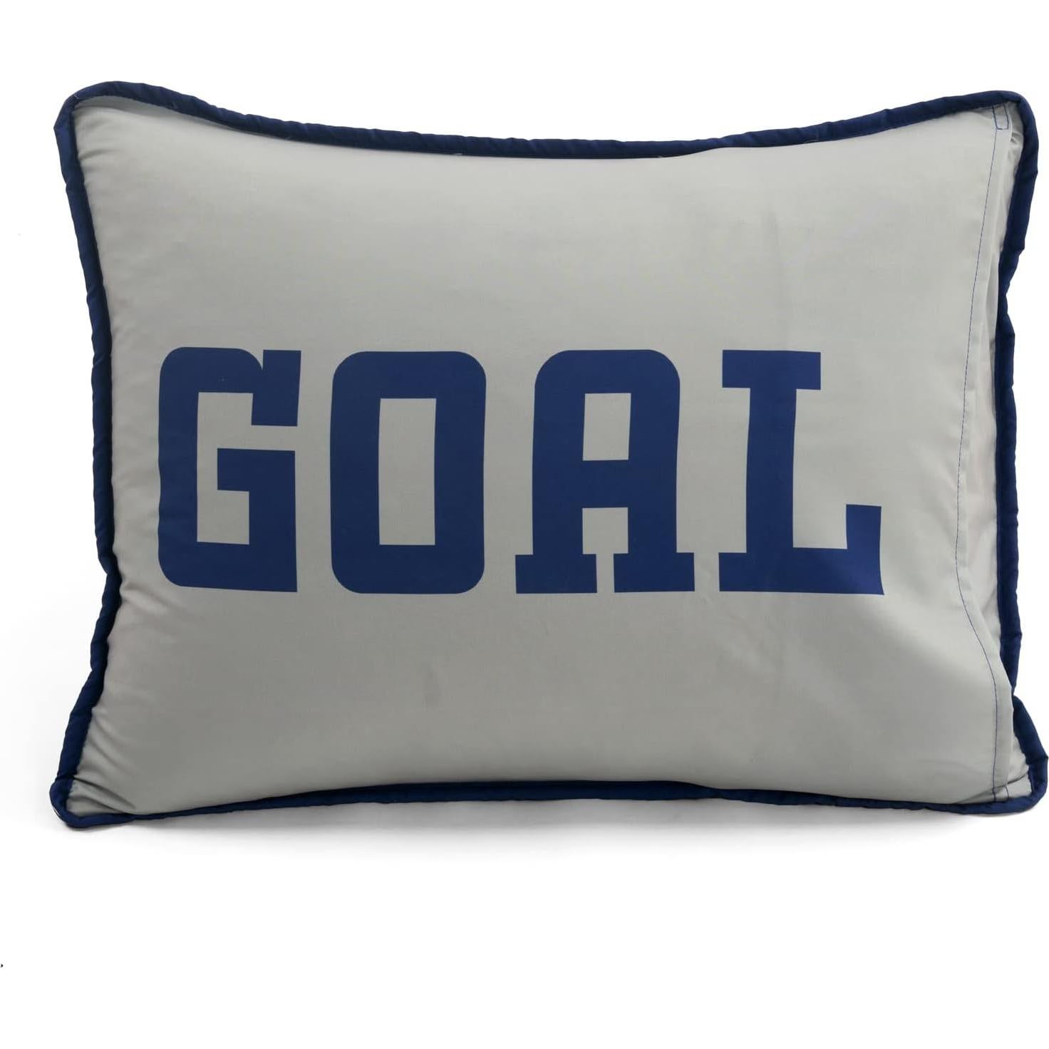 Juego de Colcha Reversible Lush Decor Individual 4 Piezas Azul Marino y Gris