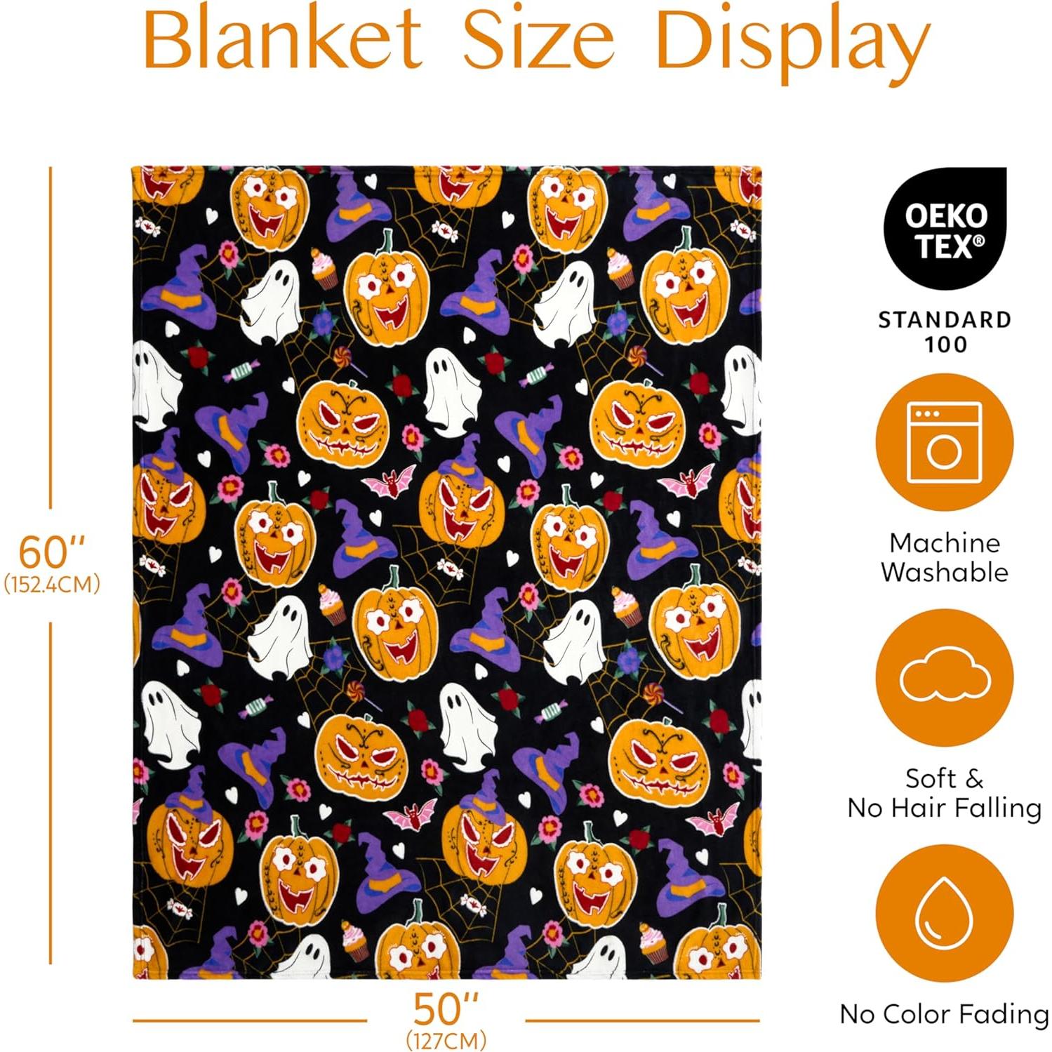 Manta que Brilla en la Oscuridad Joiedomi 127x152 cm Franela