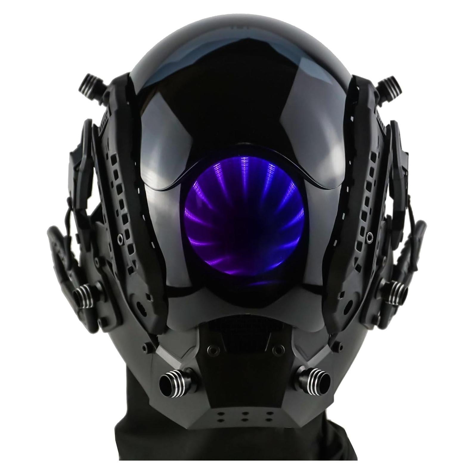 Máscara Punk Futurista con Luces LED Espejo Infinito