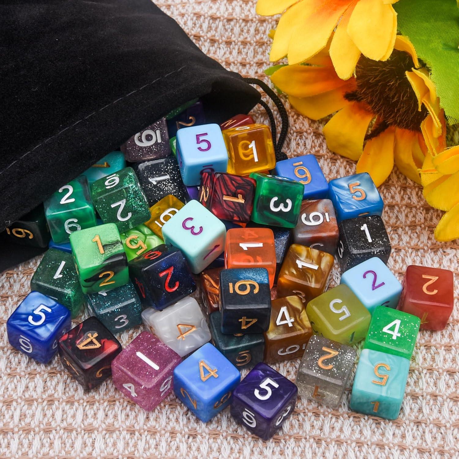 Juego de Dados Poliedricos AUSTOR 70 Piezas 6 Caras Colores Mixtos