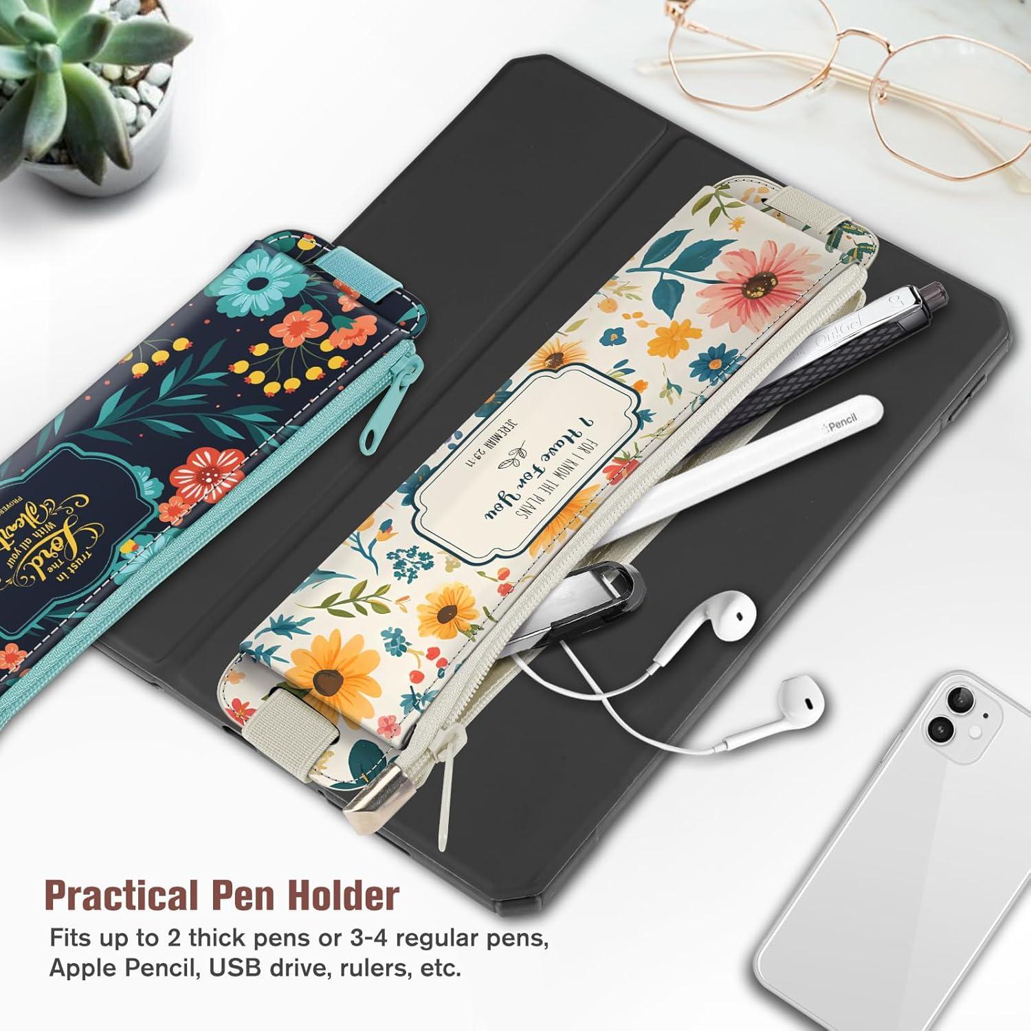 Soporte Elástico para Bolígrafos FINPAC - 2 Pack, Cuero PU