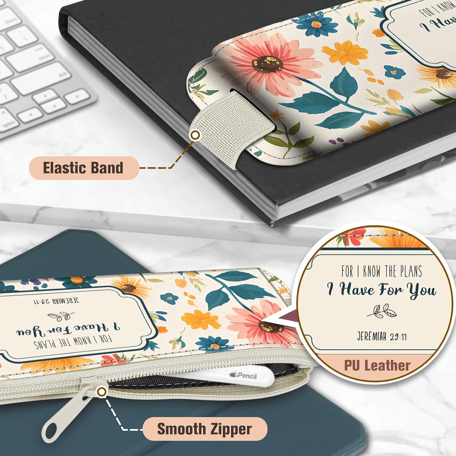 Soporte Elástico para Bolígrafos FINPAC - 2 Pack, Cuero PU