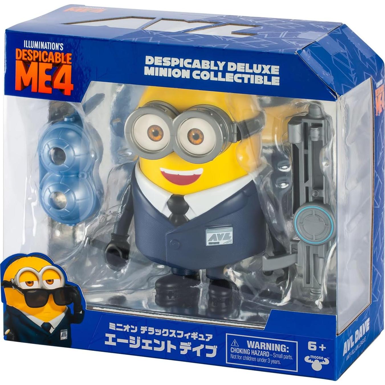 Figura Coleccionable Minions Agente AVL Dave 14cm MOOSE TOYS