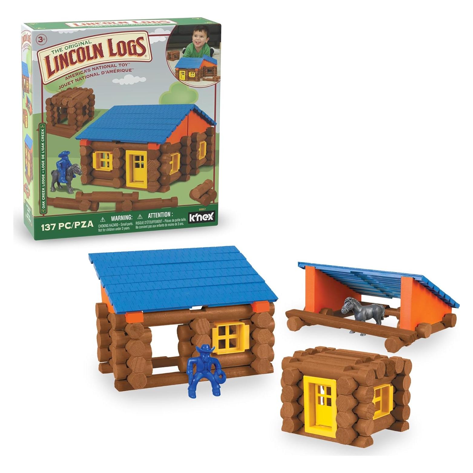 LINCOLN LOGS Cabaña Oak Creek - 137 Piezas de Madera