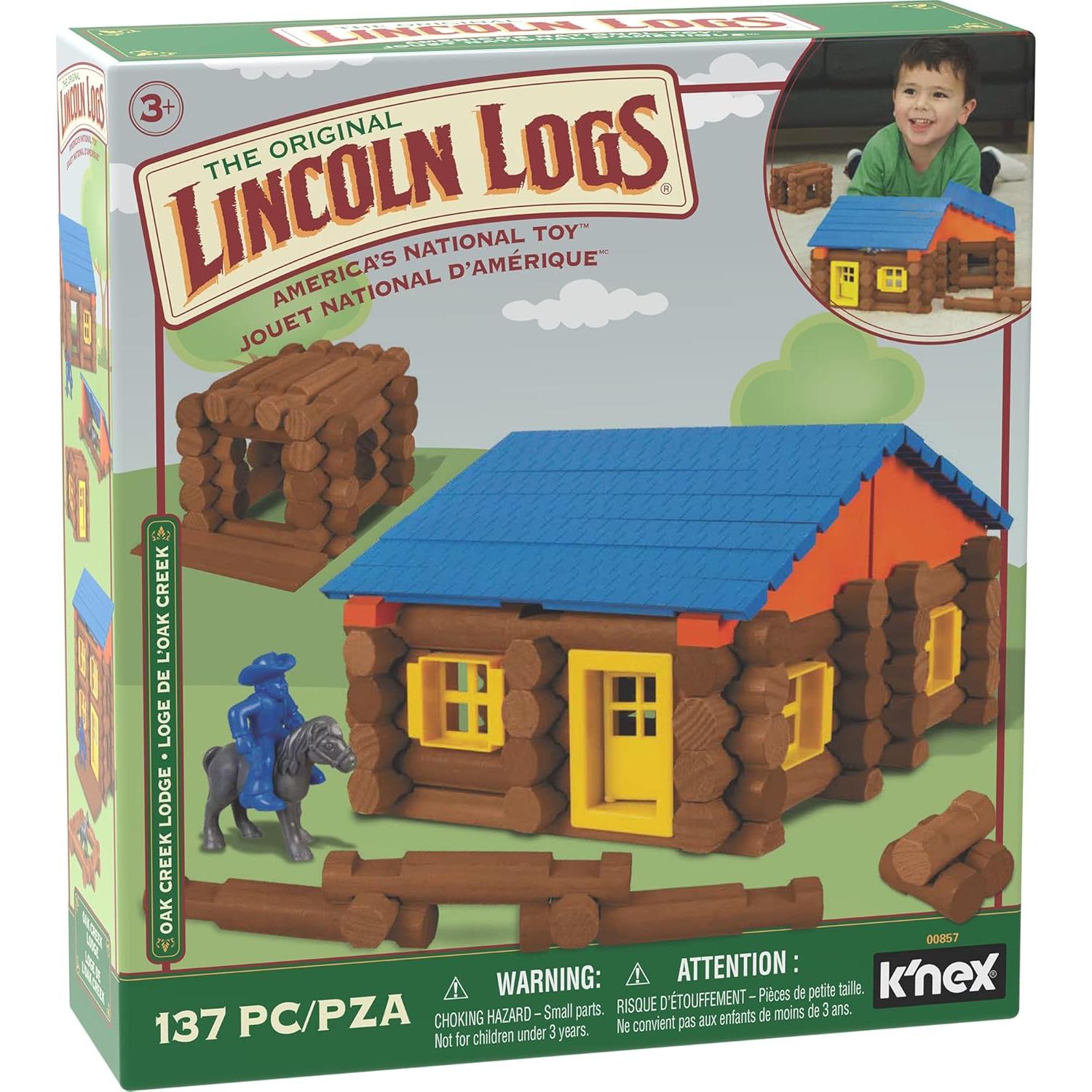 LINCOLN LOGS Cabaña Oak Creek - 137 Piezas de Madera