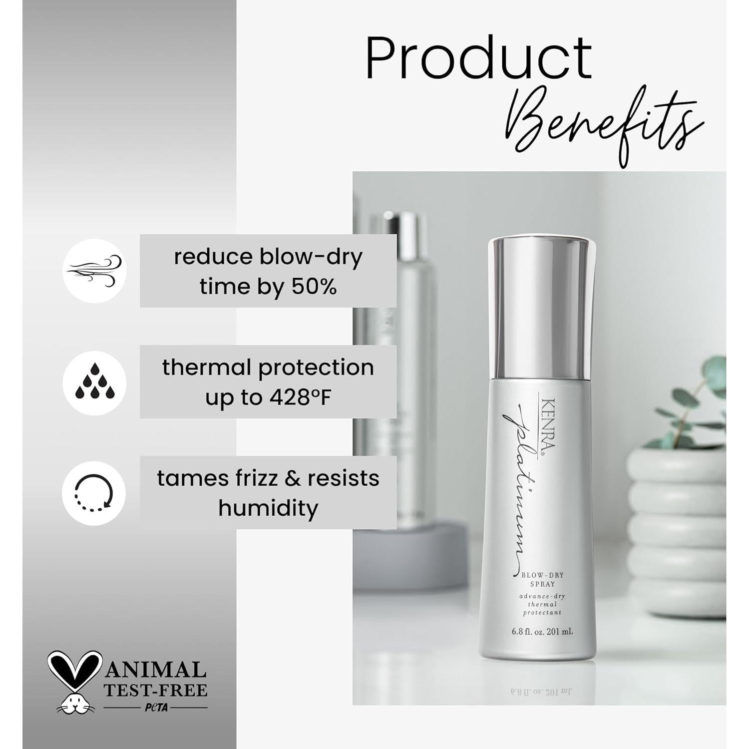 Spray Secador Kenra Platinum 200 ml | Protector Térmico