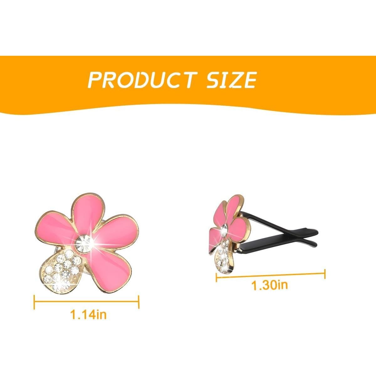 Clip de Ventilación de Aire Mandark 6PCS Margarita Rosa