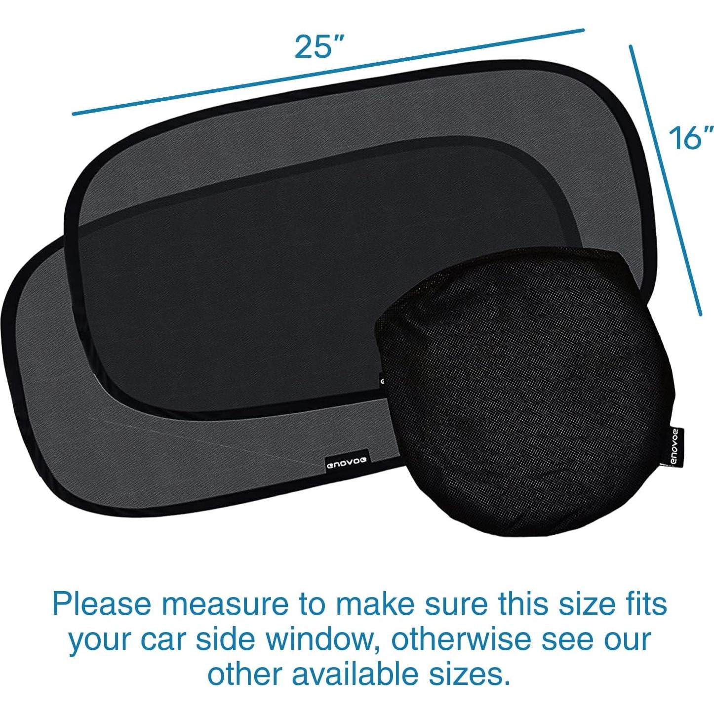 Sombra de Ventana para Auto Enovoe - 4 Piezas - 63.5x40.6 cm - Protección UV