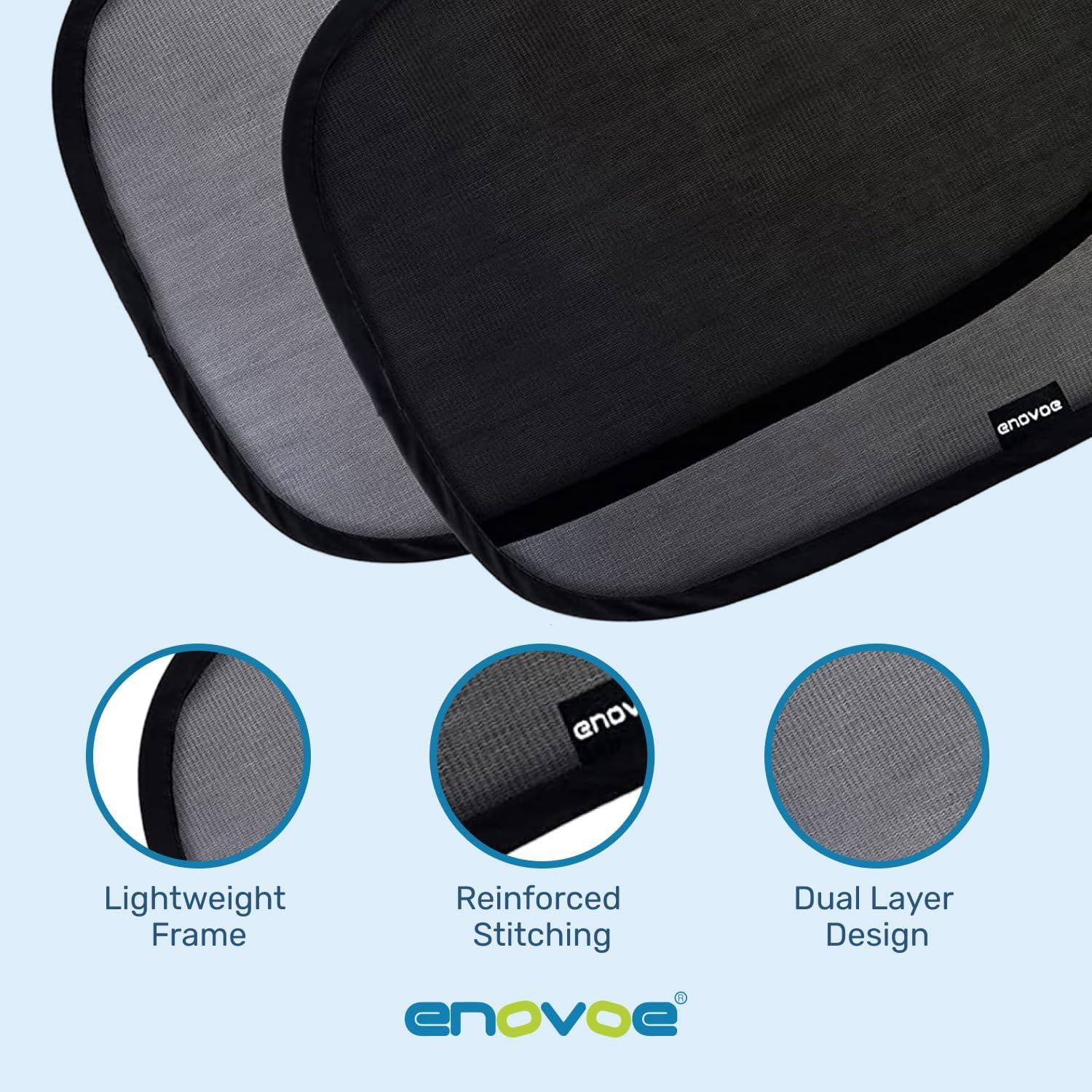 Sombra de Ventana para Auto Enovoe - 4 Piezas - 63.5x40.6 cm - Protección UV