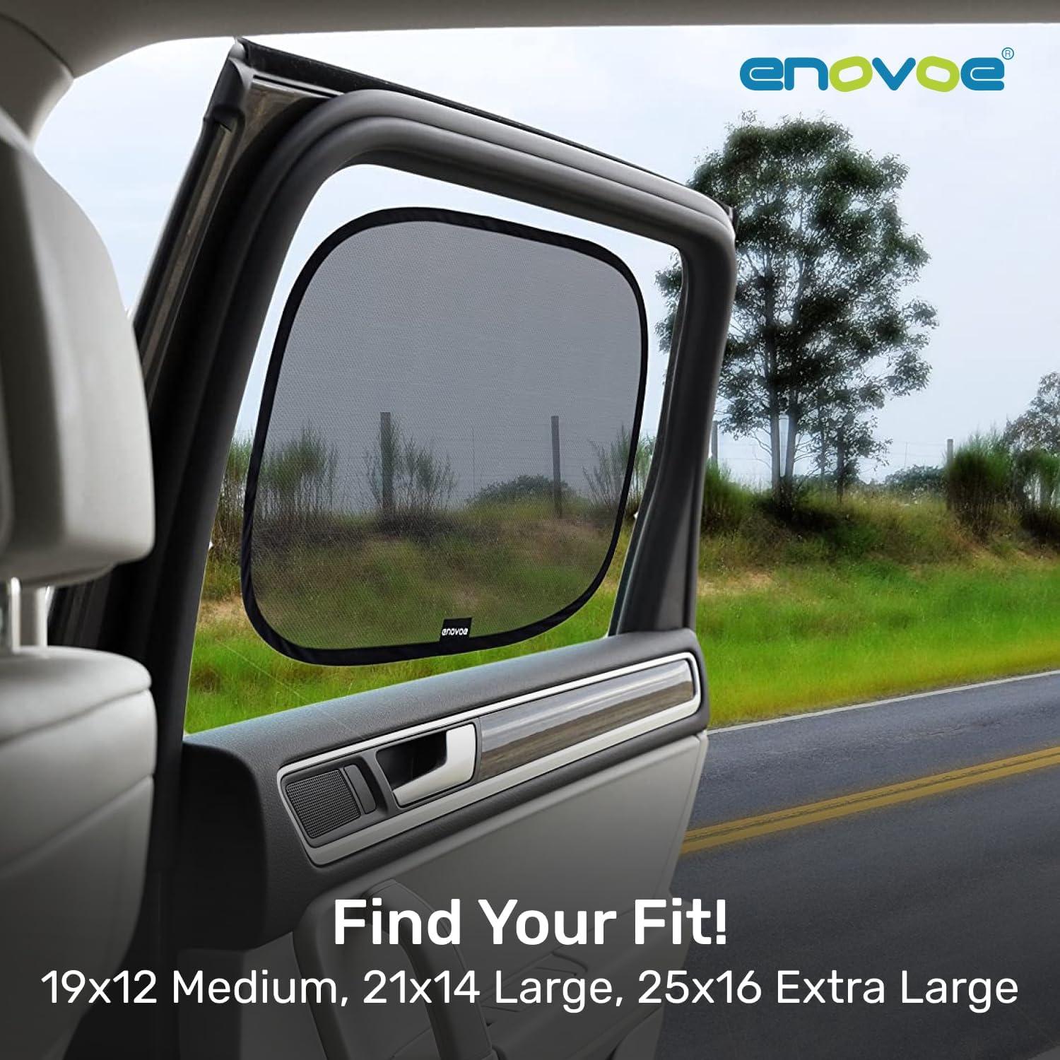 Sombra de Ventana para Auto Enovoe - 4 Piezas - 63.5x40.6 cm - Protección UV