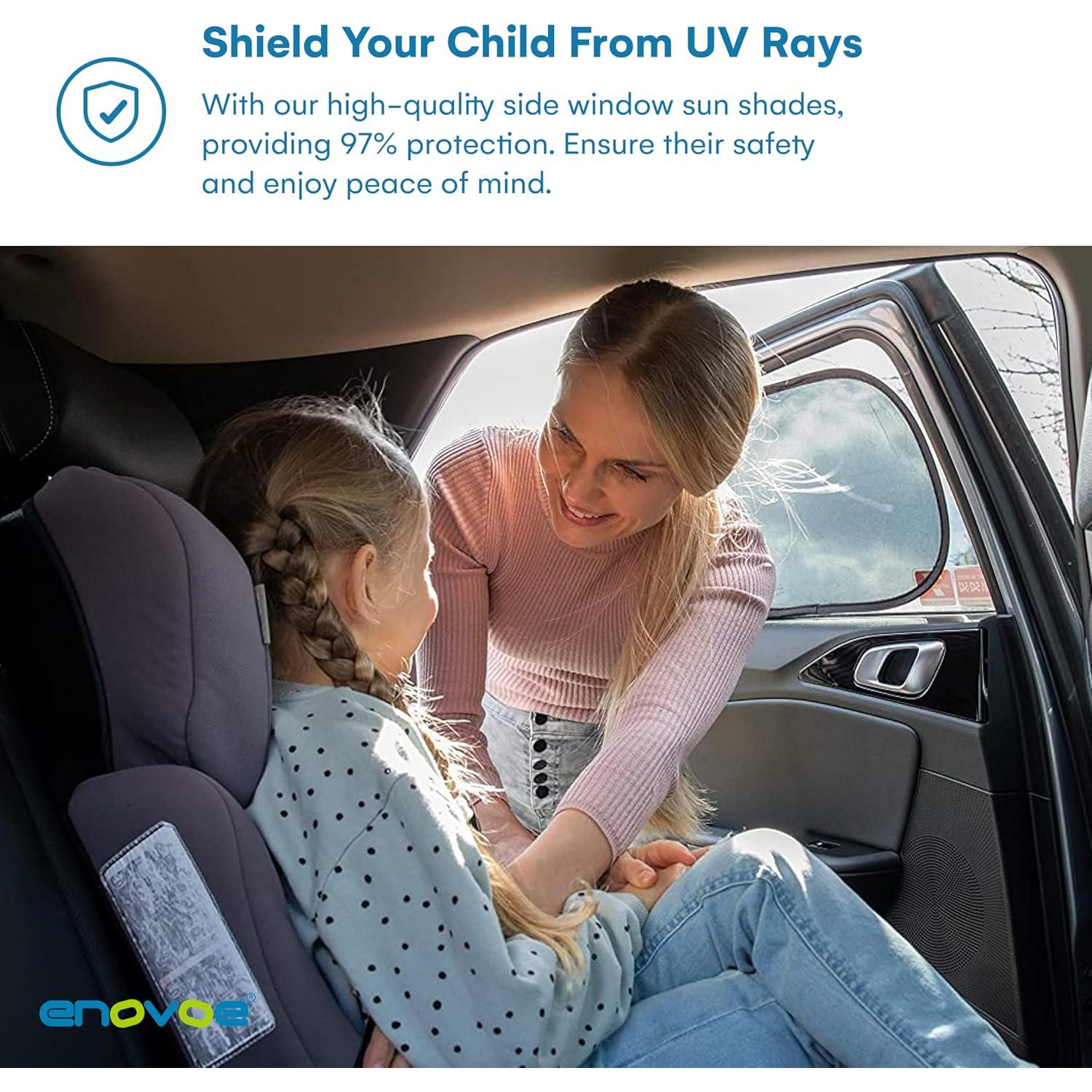 Sombrillas para Ventanas de Auto Enovoe - 2 Piezas 48.3x30.5 cm