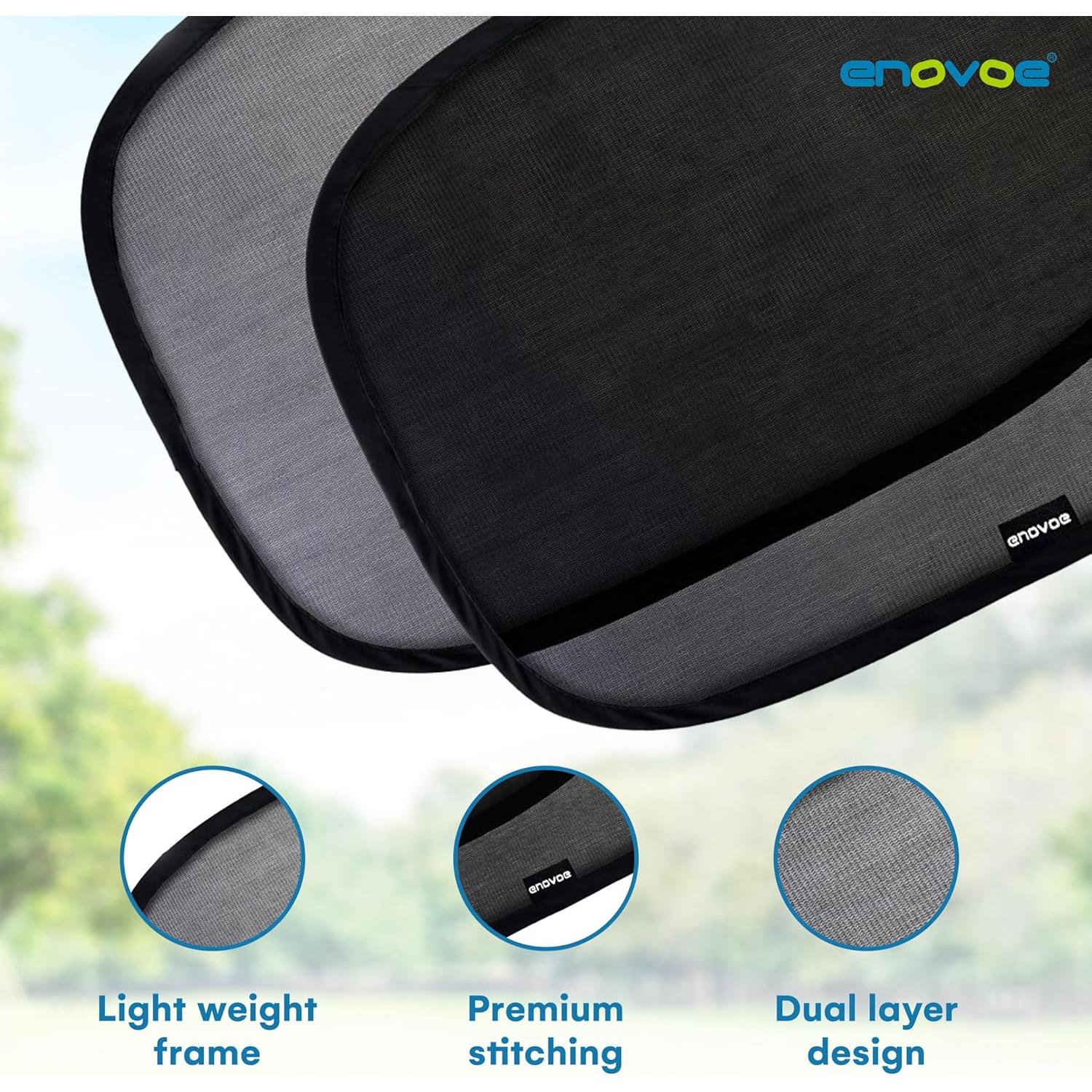 Sombrillas para Ventanas de Auto Enovoe - 2 Piezas 48.3x30.5 cm