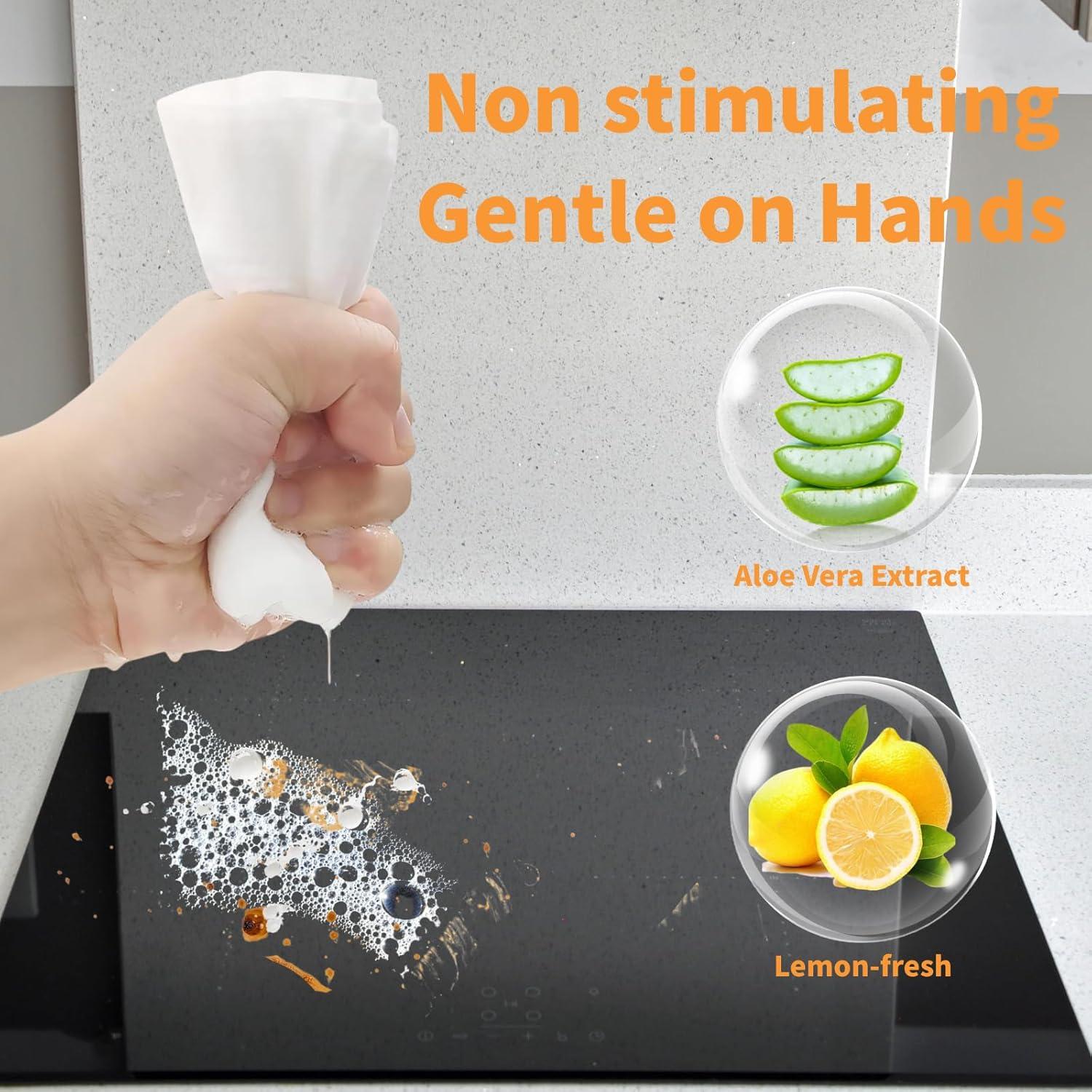 Toallitas de limpieza VIETDAI XL 25x20 cm aroma limón - 4 unidades