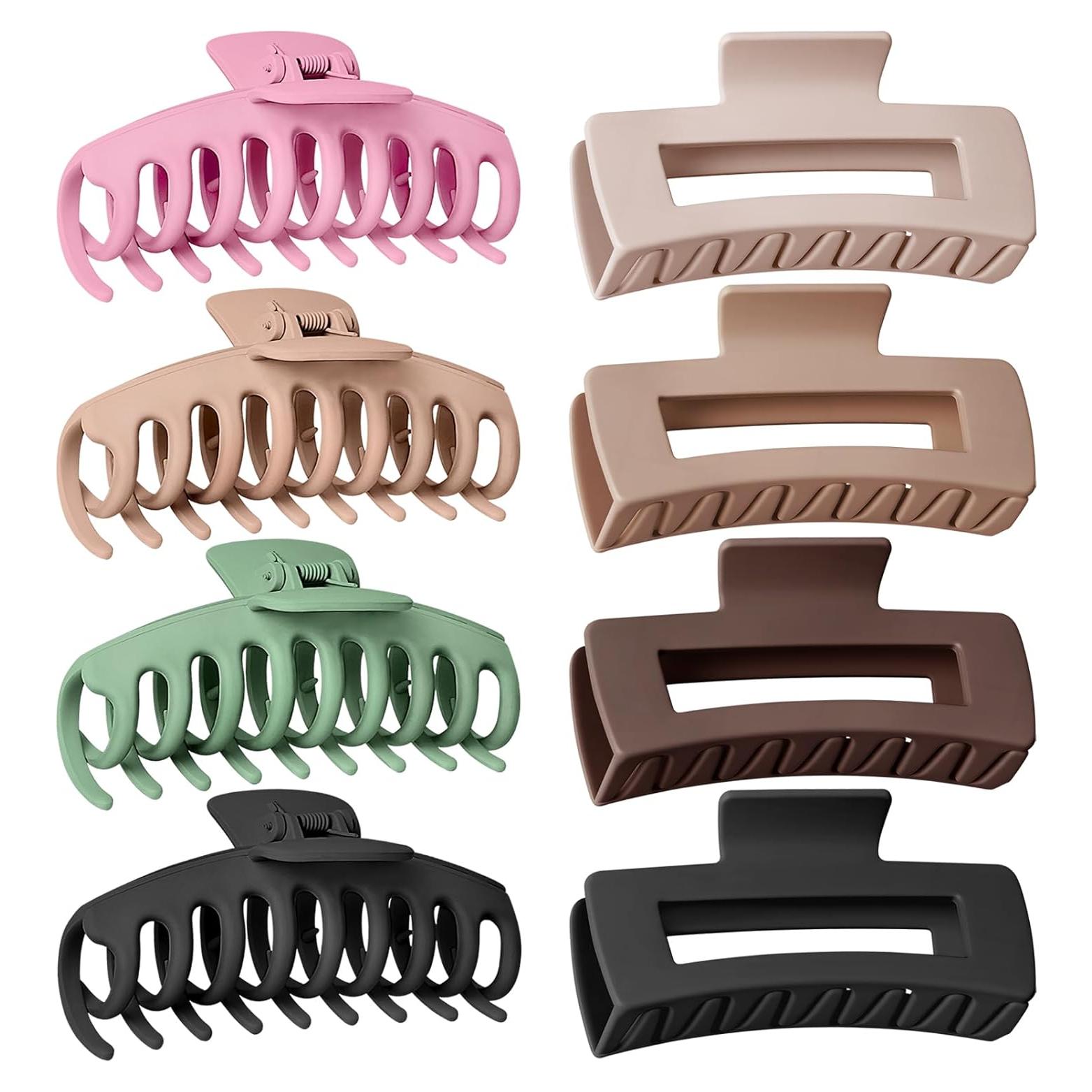 Clips de Pelo Jumbo TOCESS 8 Pzs Antideslizantes 11 cm