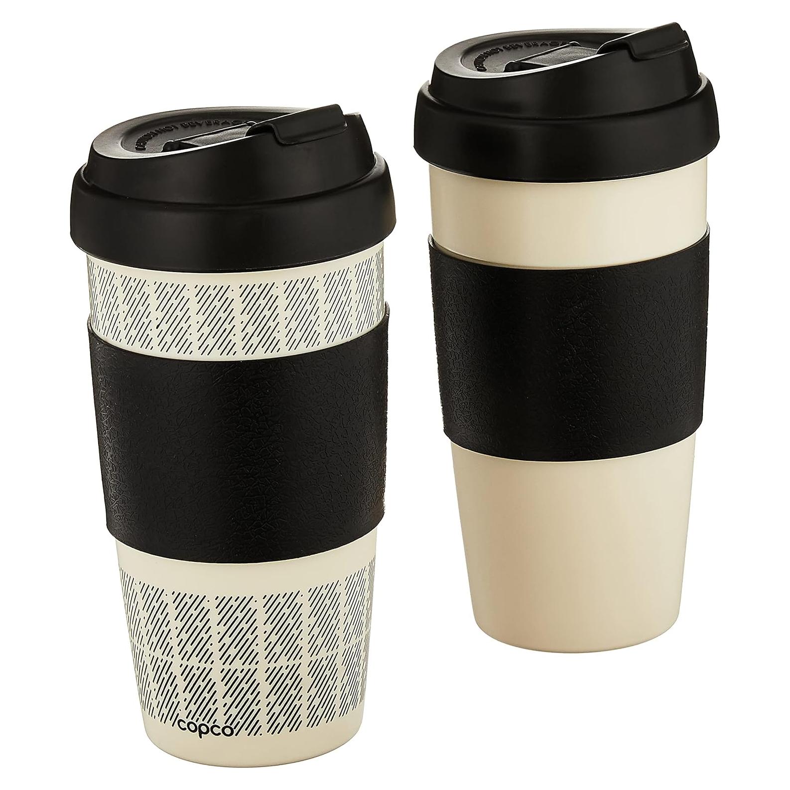 Tazas de Viaje Aisladas Copco 5237160 2 Piezas 473 ml Blanca/Negra