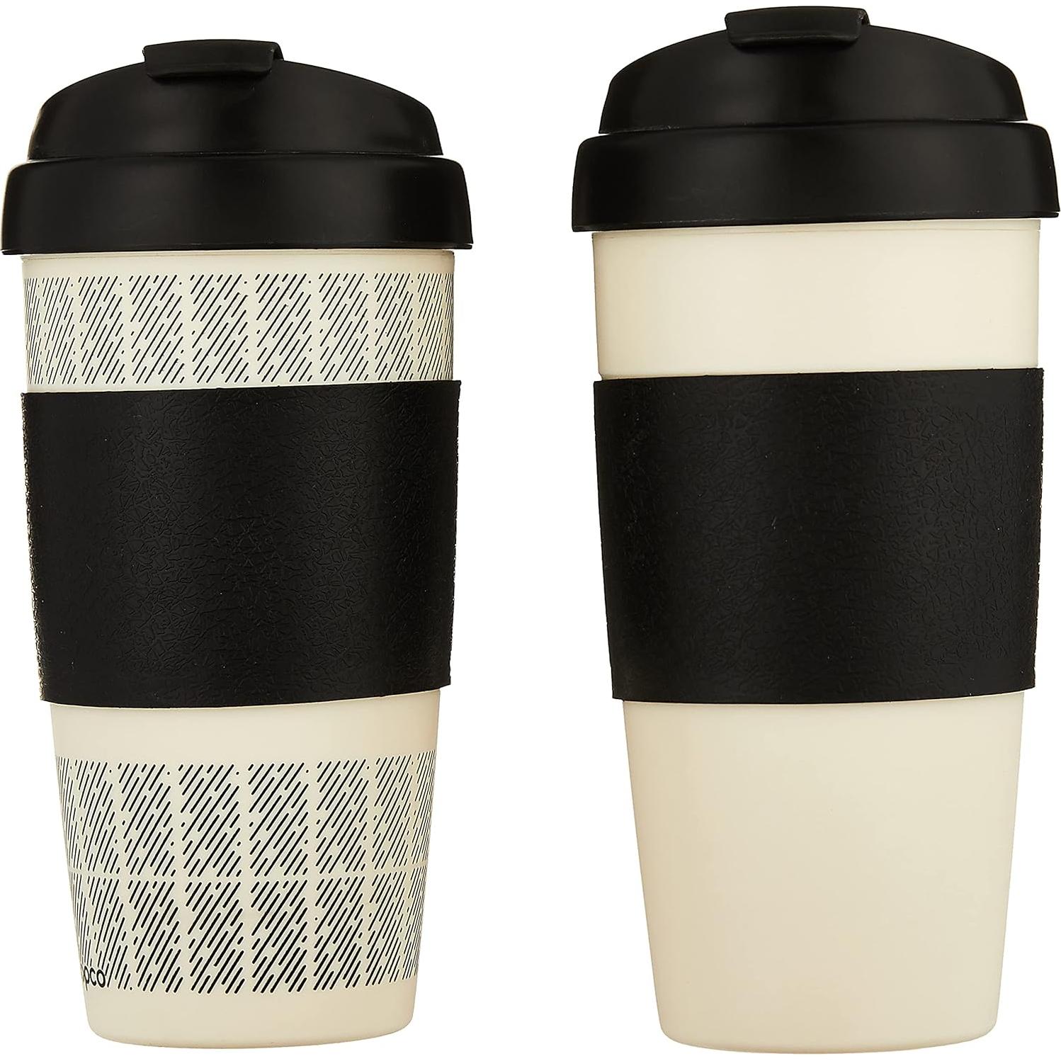 Tazas de Viaje Aisladas Copco 5237160 2 Piezas 473 ml Blanca/Negra