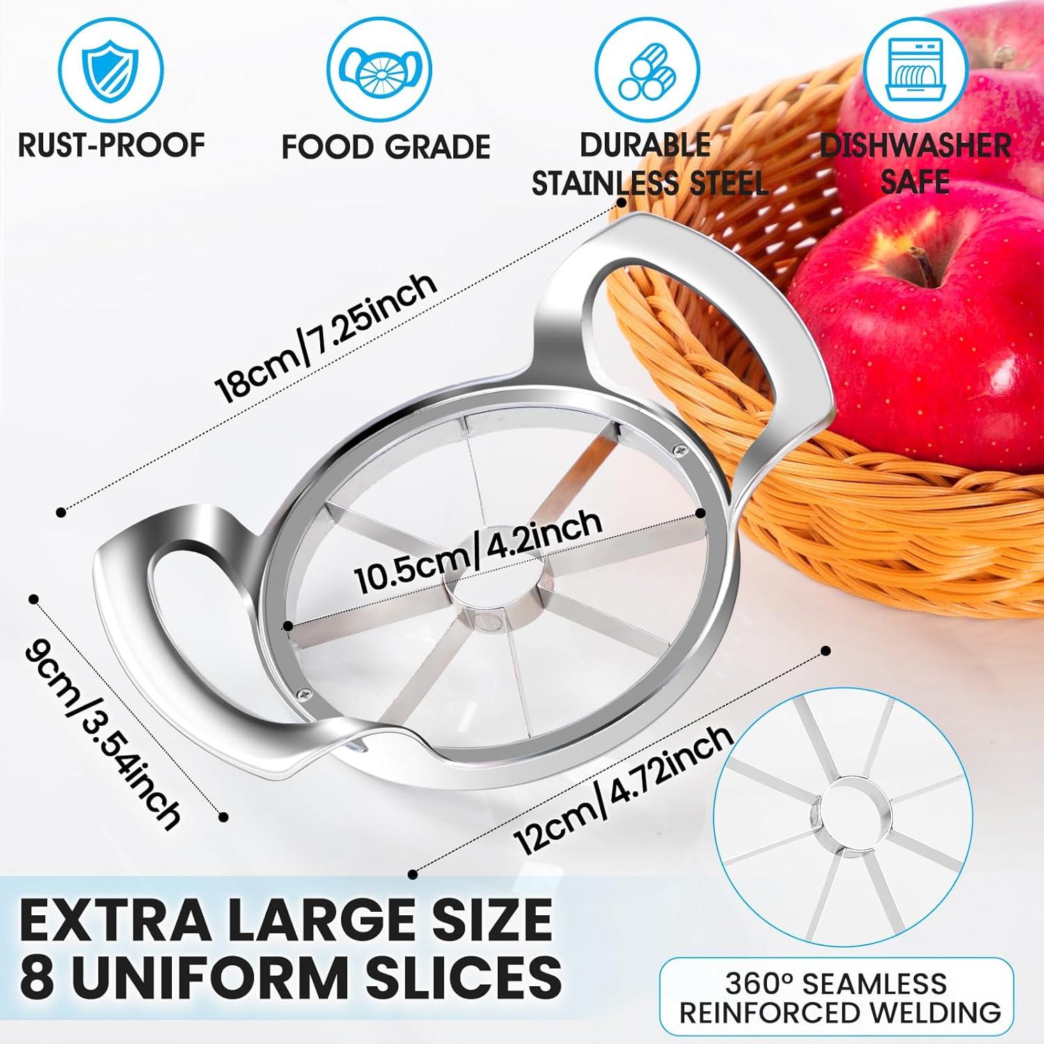 Cortador de Manzanas AUBENR Extra Grande 8 Cuchillas Acero Inoxidable