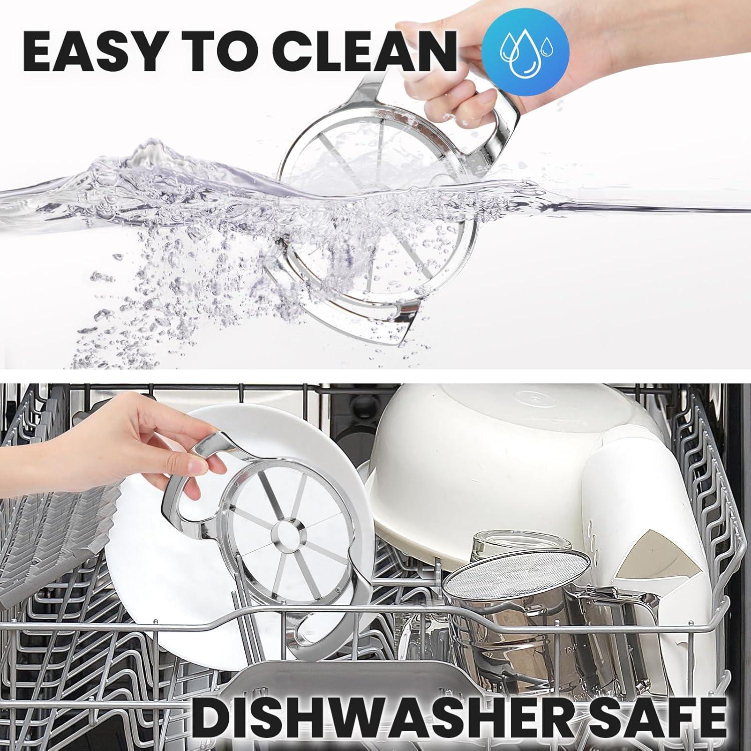 Cortador de Manzanas AUBENR Extra Grande 8 Cuchillas Acero Inoxidable