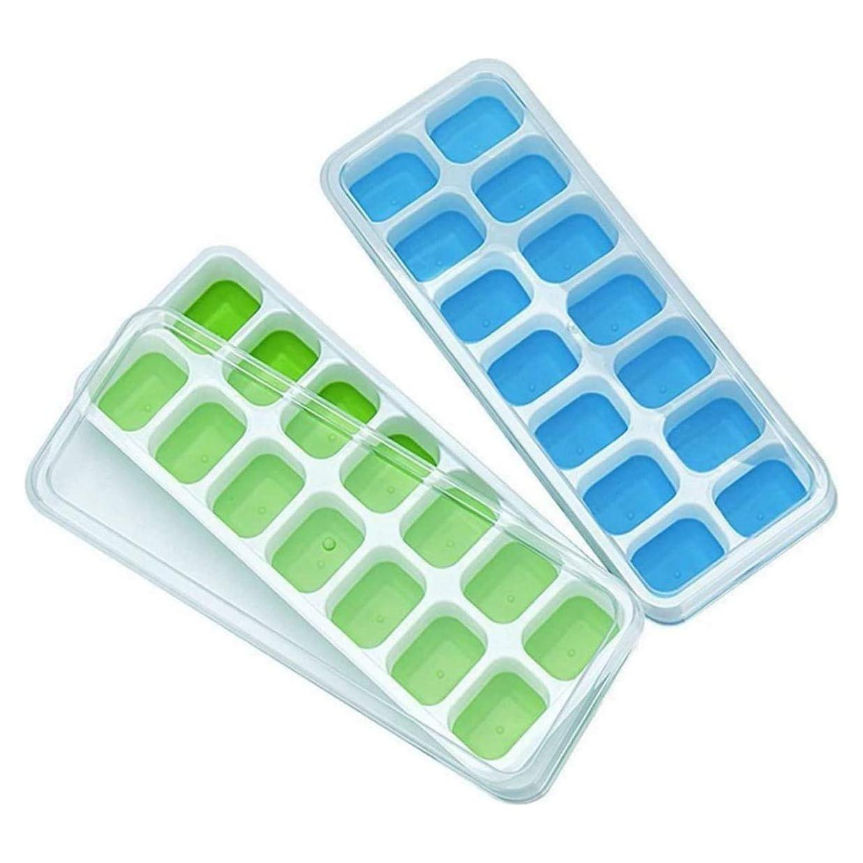 Bandejas de Hielo Silicona Amytor 2 Paquete 28 Cubos Libre BPA