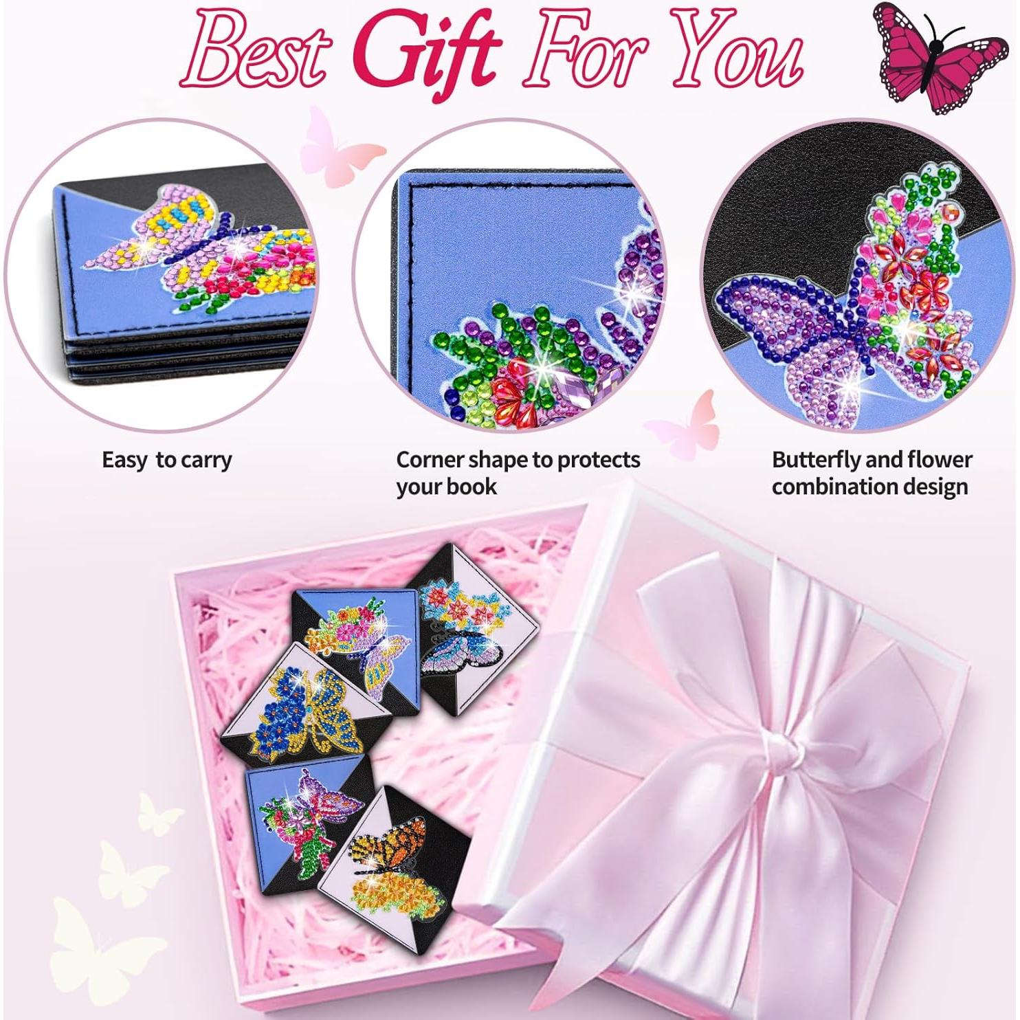 Set de 8 Marcadores de Pintura de Diamante WIVICO - Mariposa