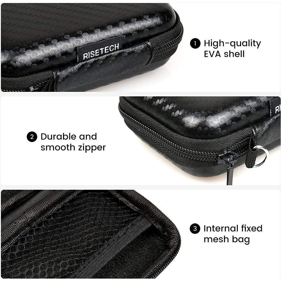 Funda de transporte RISETECH para auriculares y accesorios