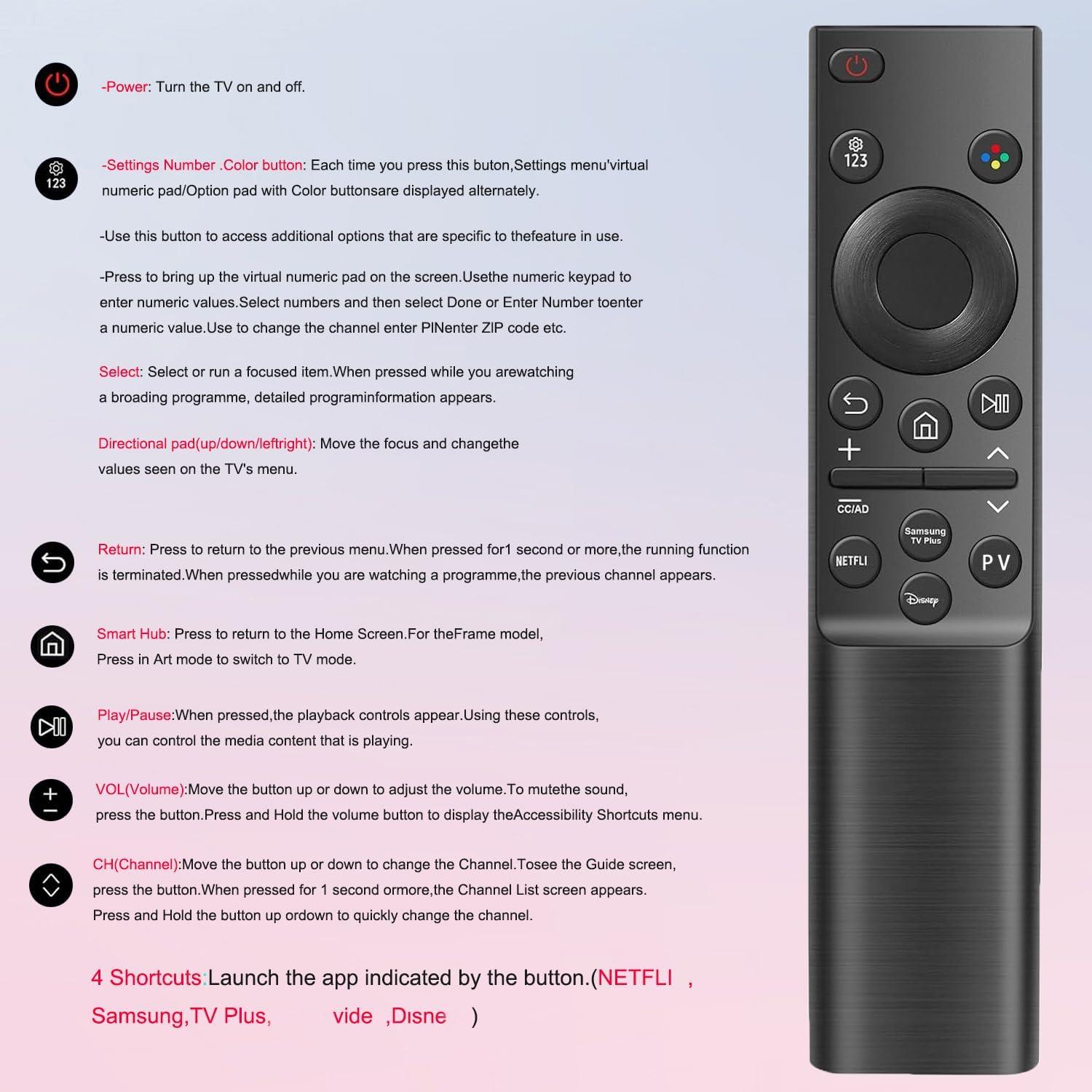 Pack 2 Control Remoto Universal Samsung para Televisores LCD LED UHD