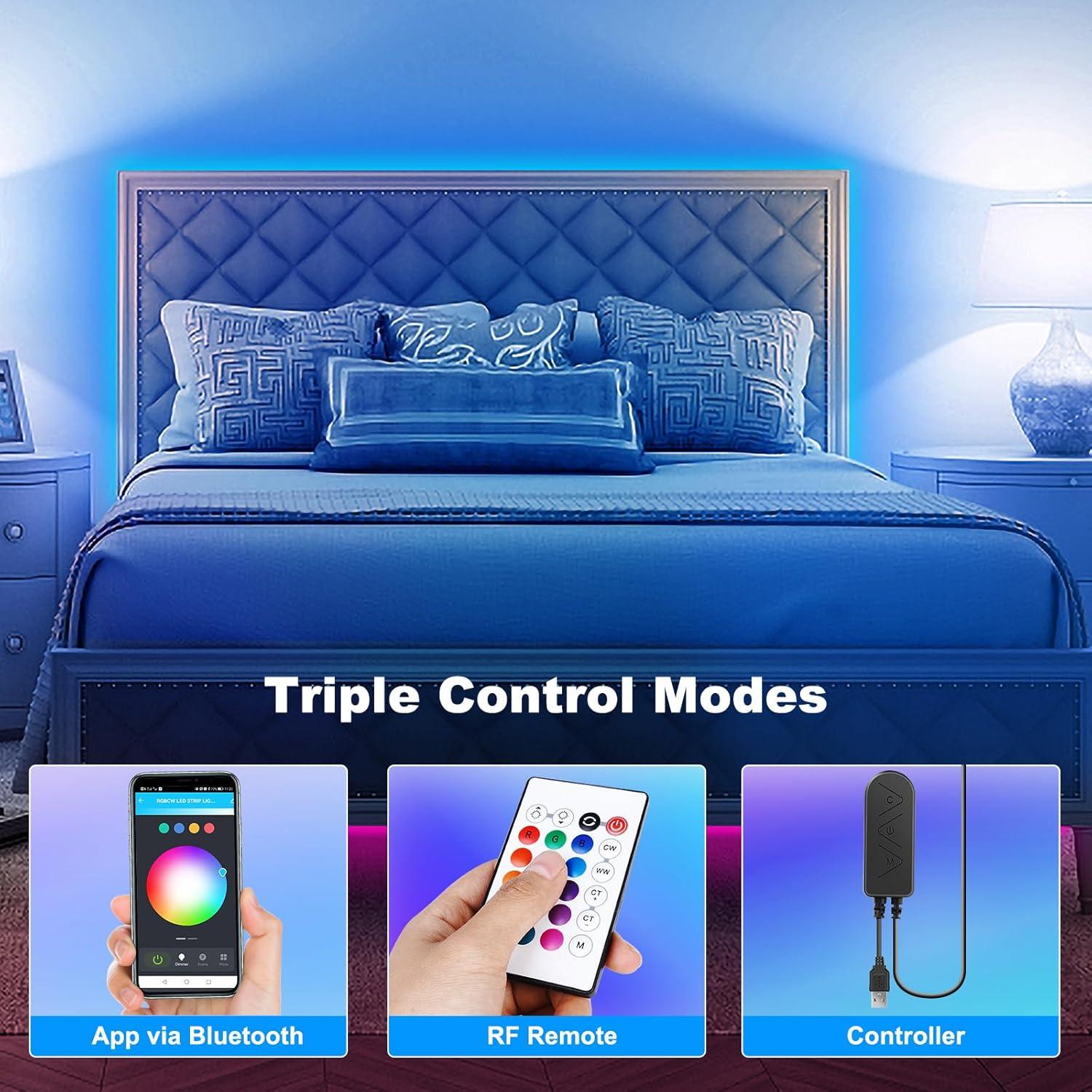 Luces LED RGBWW Tatazone para TV 32" Bluetooth Control App