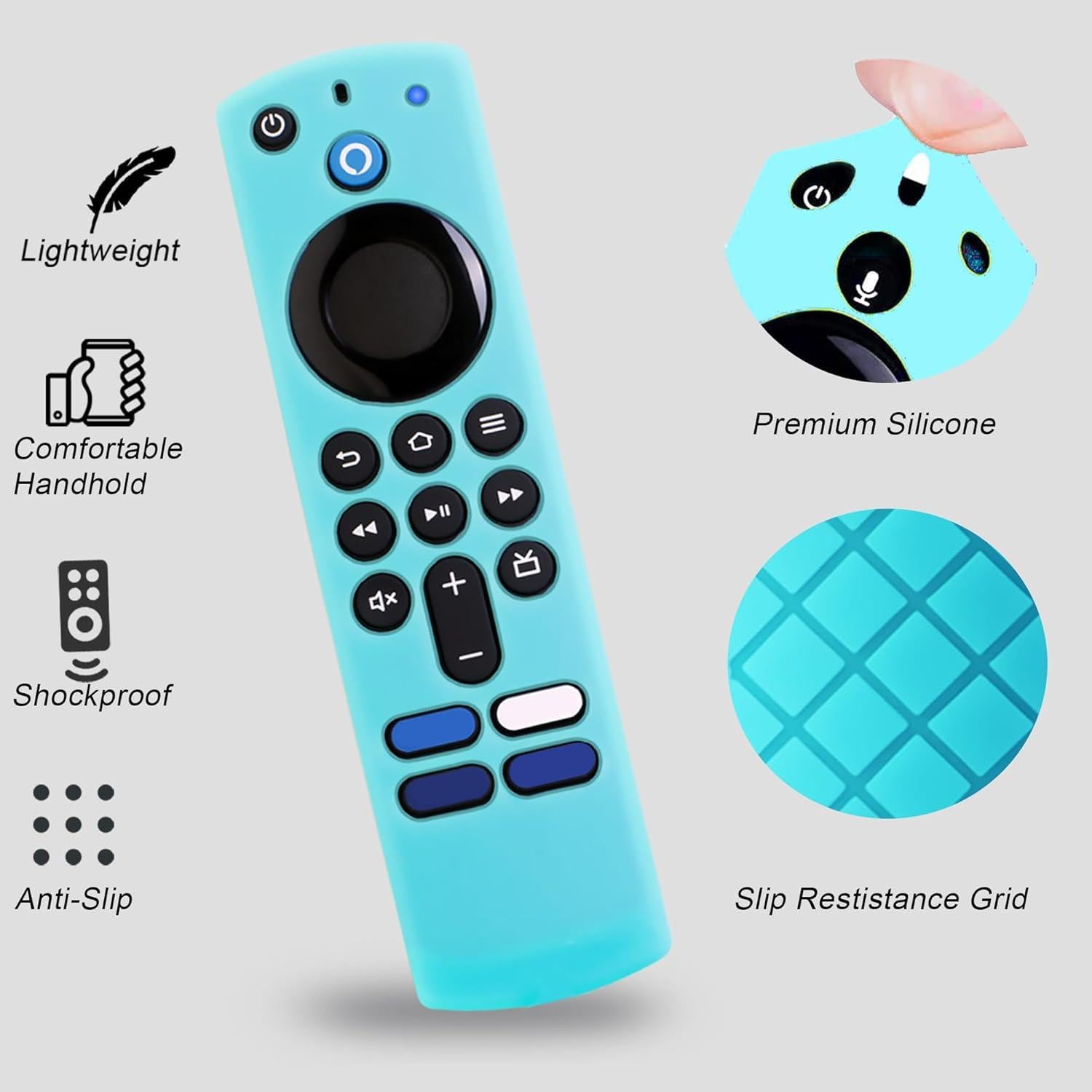 Funda de Silicona Brillante para Control Remoto Firestick 4K