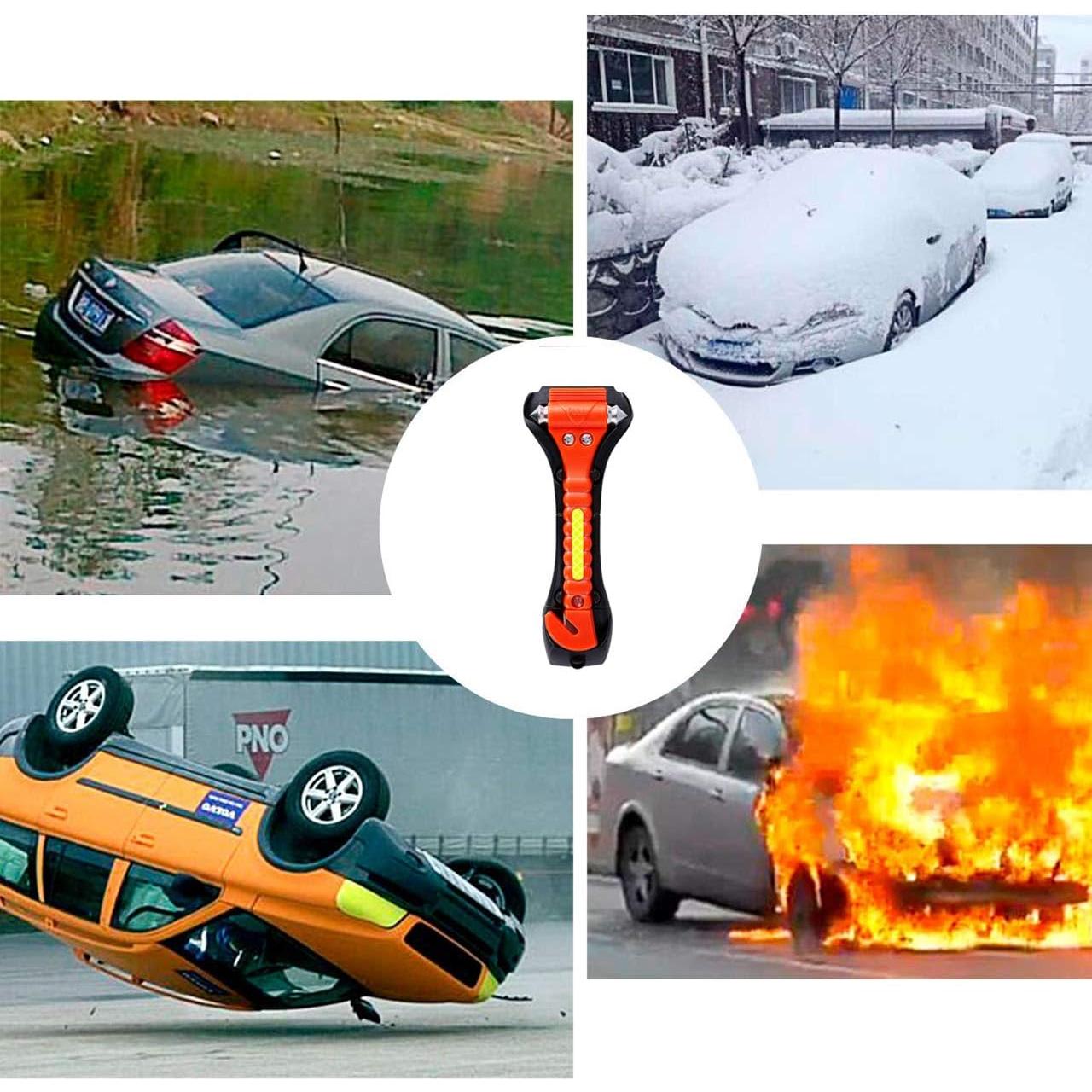 Martillo de Seguridad para Automóvil Kriture 2 Pack - Escape 2-en-1