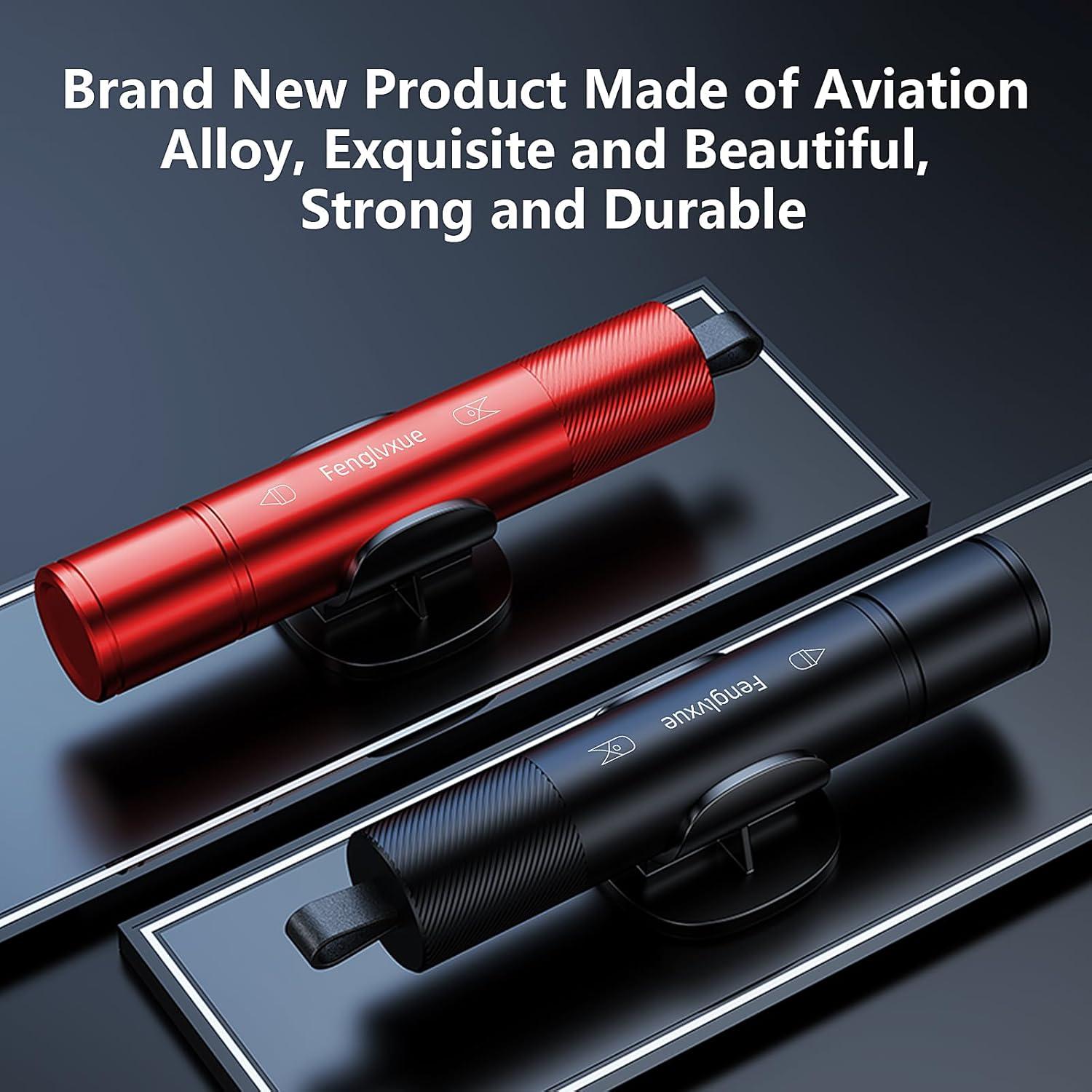 Martillo Rompe Cristales Fenglvxue QCAQC-H-01 Rojo