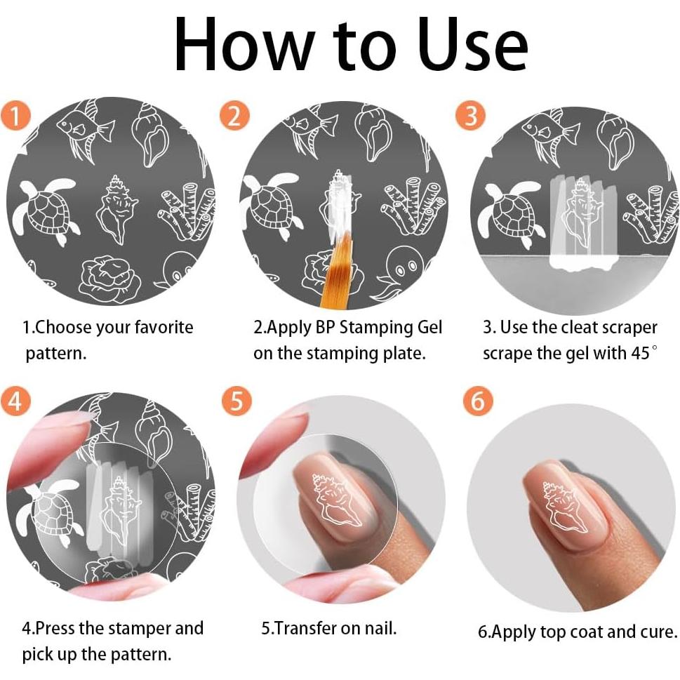 Estampador de Uñas PH PandaHall 3 Piezas Acero Inoxidable