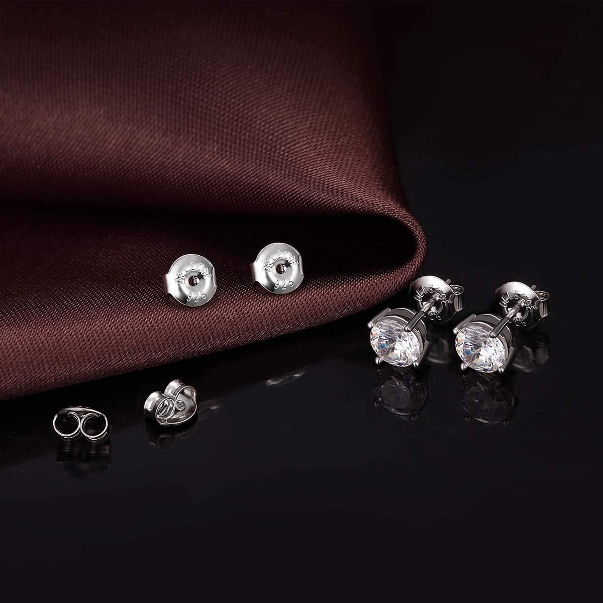 Respaldos de Aretes DELECOE 6 Pares Plata 925 Hipoalergénicos