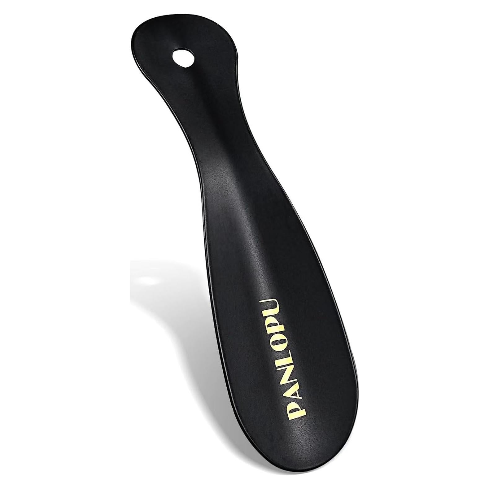 Cuerno de zapato de metal PANLOPU 19 cm ergonómico negro