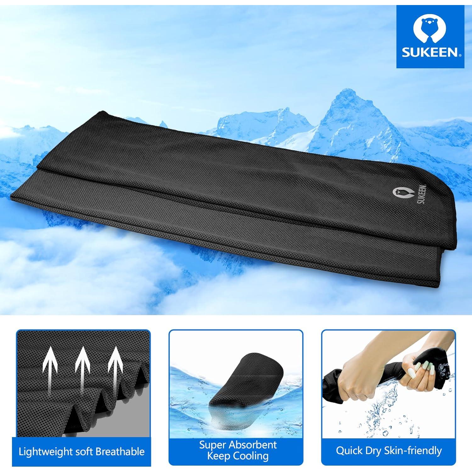 Toallas Enfriadoras Sukeen 4 Unidades Microfibra 101.6x30.5cm