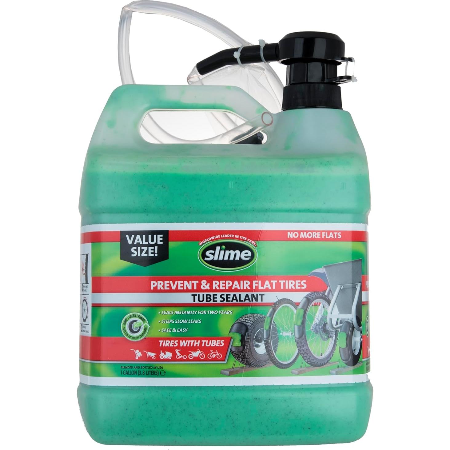 Sellador de Tubos Slime 1 Galón con Bomba para Bicicletas