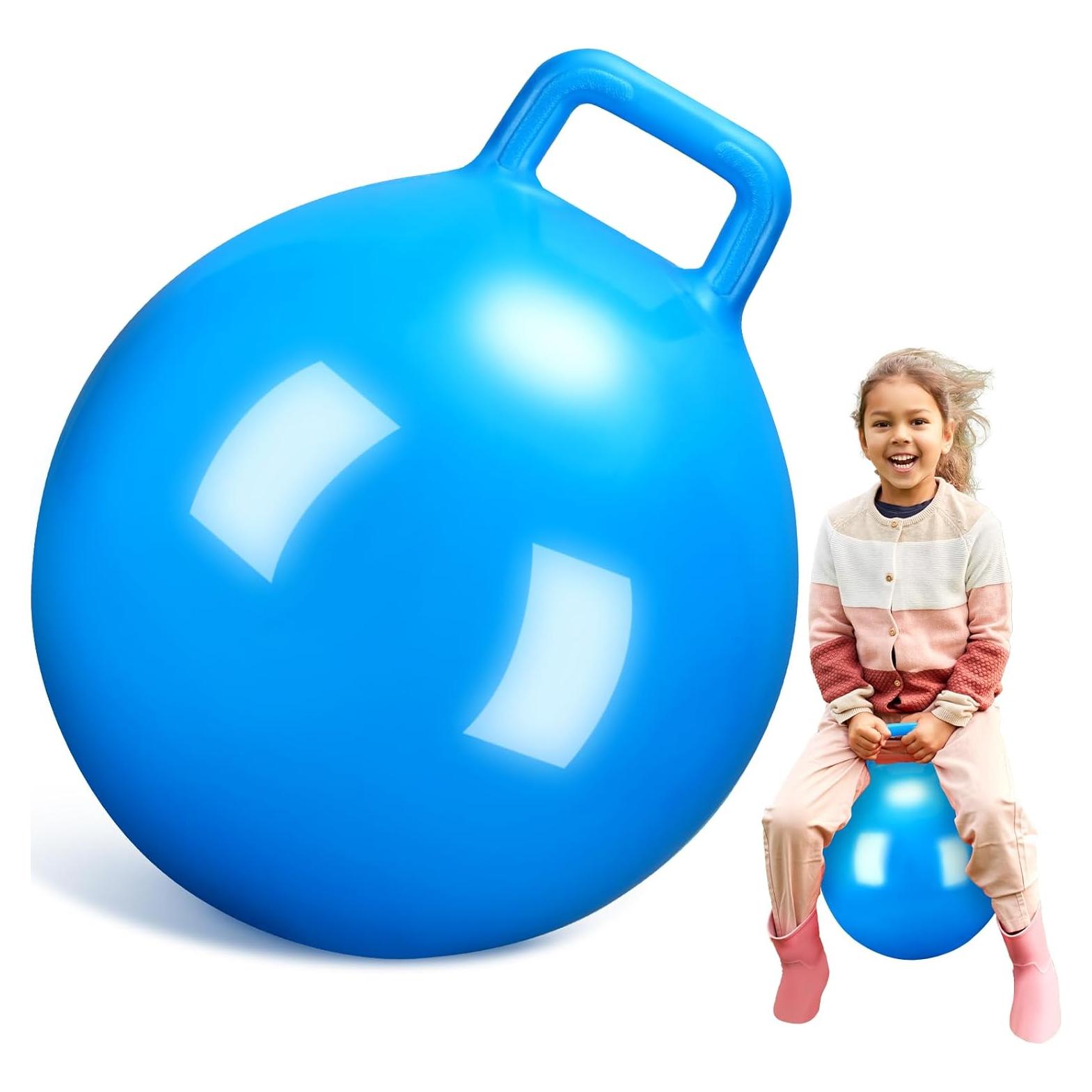 Pelota Saltarina Azul Gemscream 45 cm con Mango para Niños