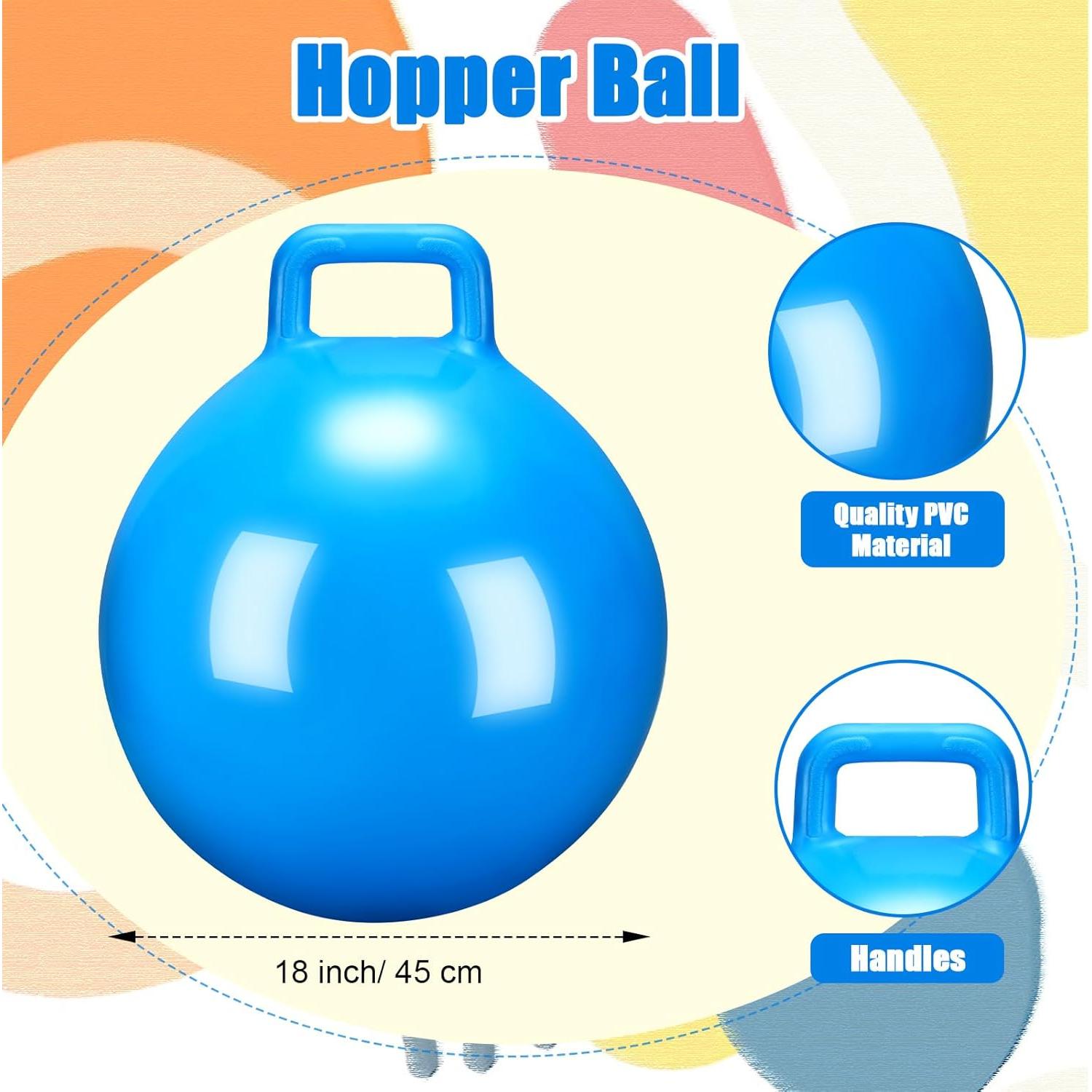 Pelota Saltarina Azul Gemscream 45 cm con Mango para Niños