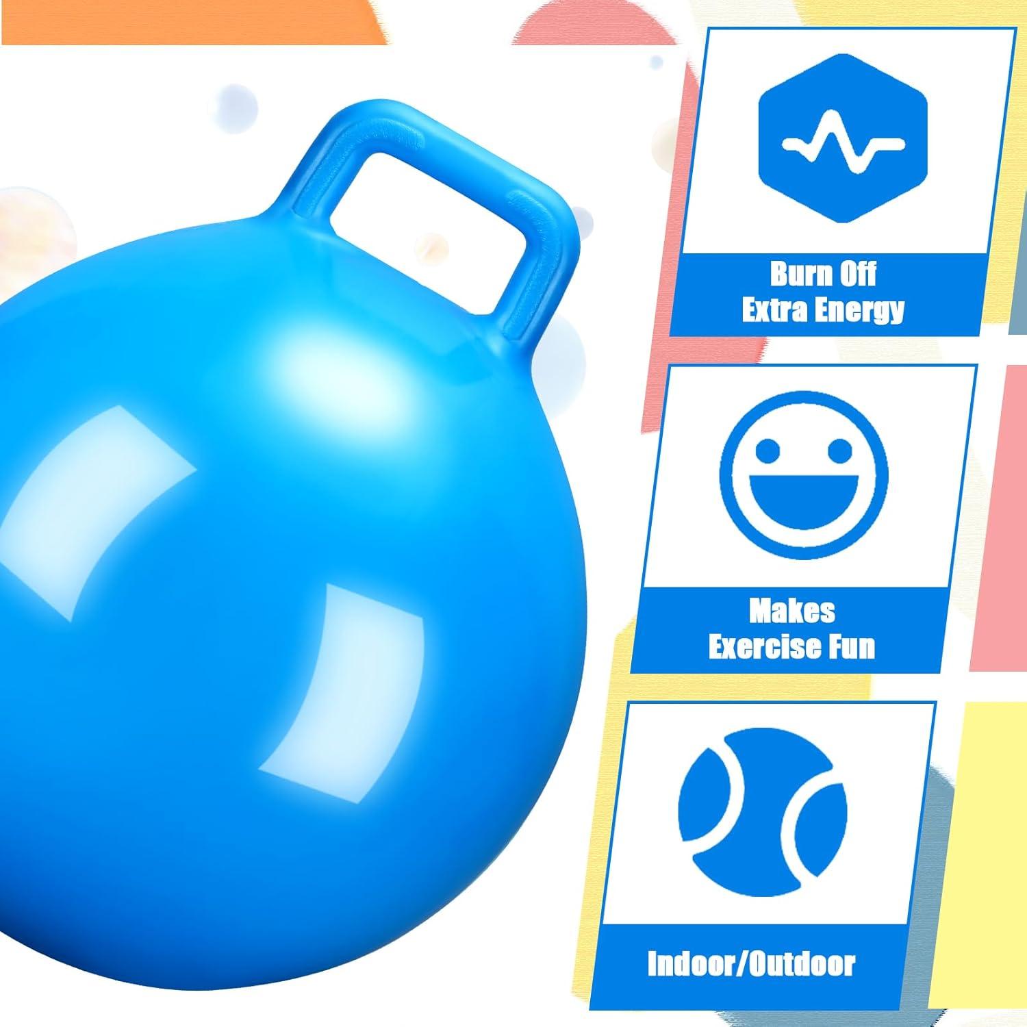 Pelota Saltarina Azul Gemscream 45 cm con Mango para Niños