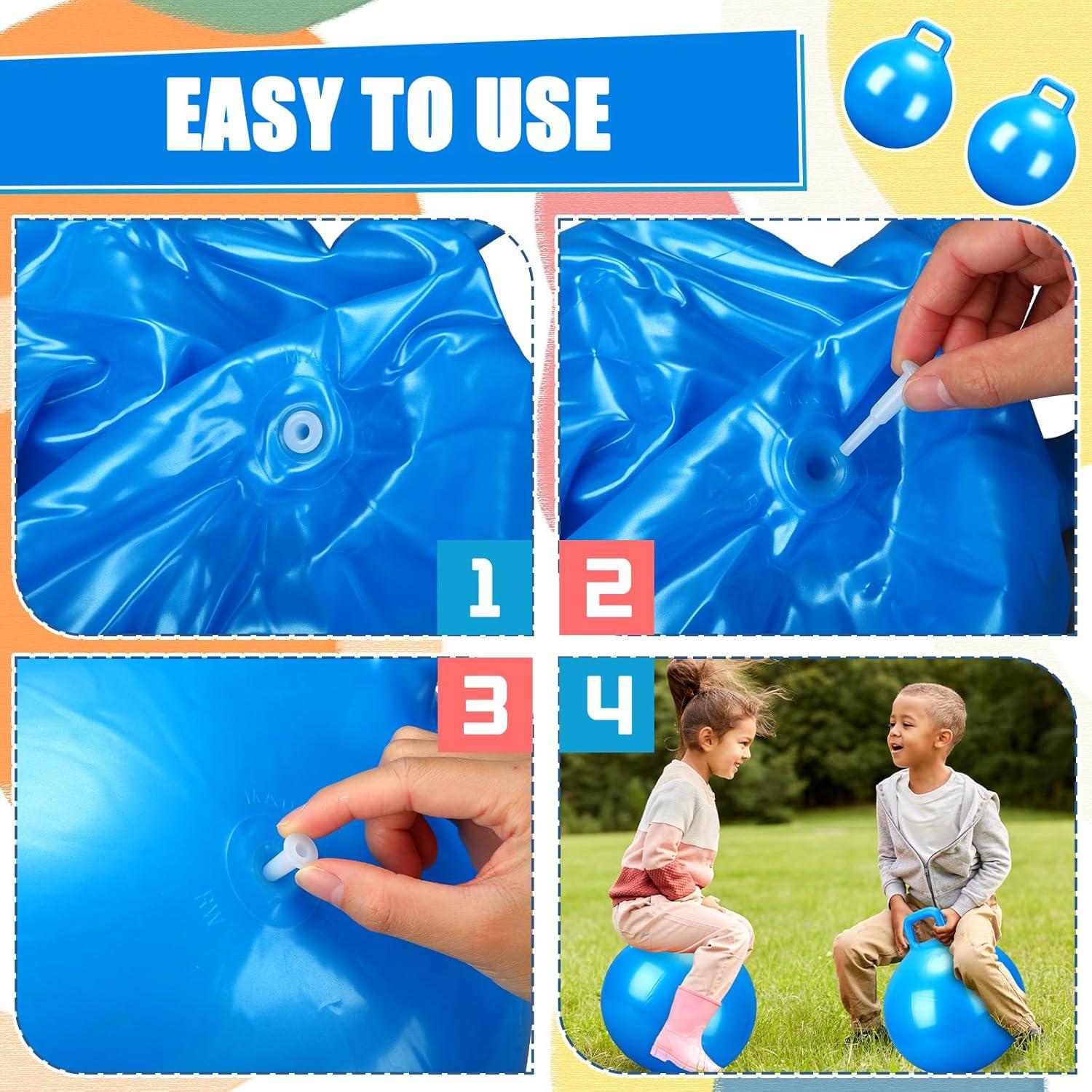 Pelota Saltarina Azul Gemscream 45 cm con Mango para Niños