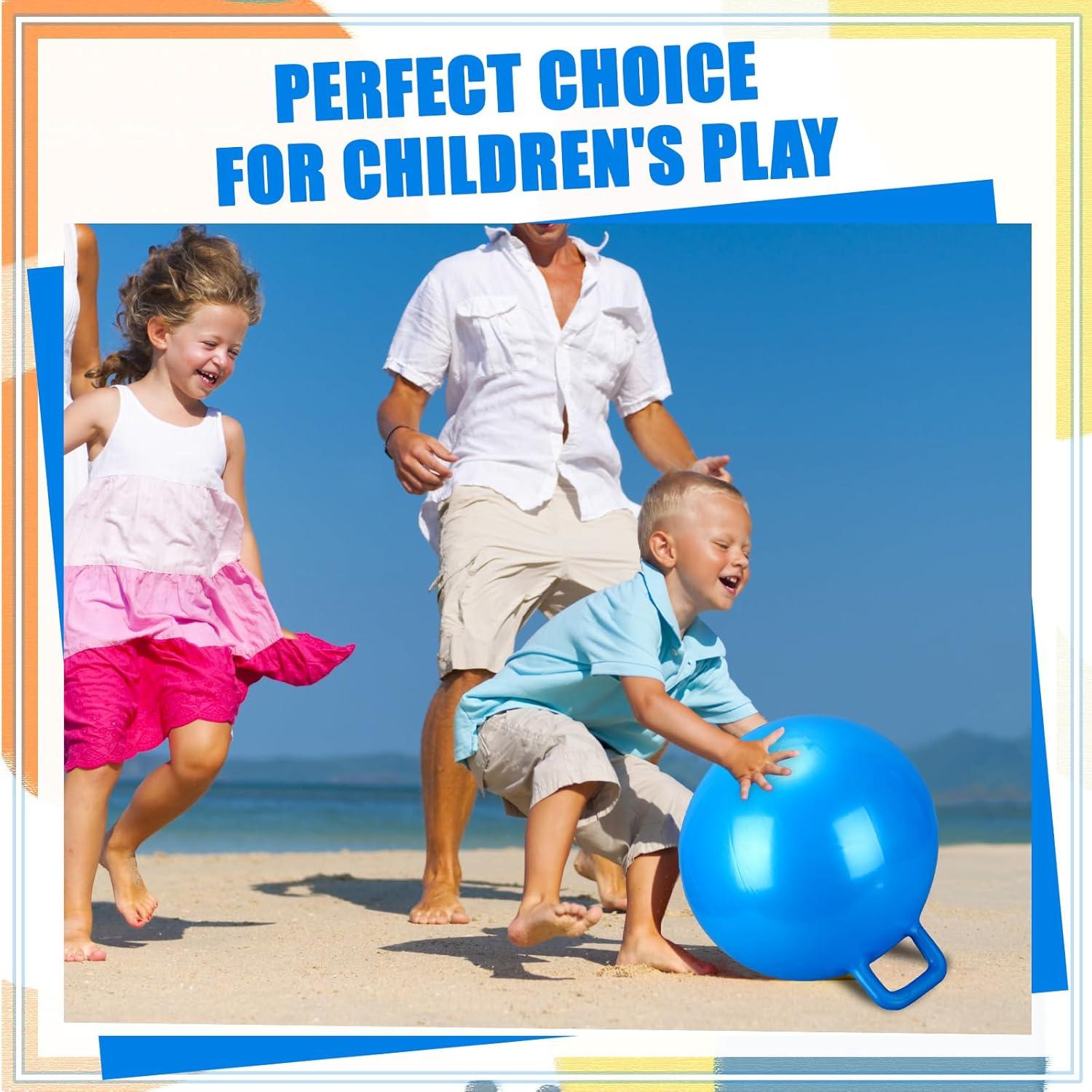 Pelota Saltarina Azul Gemscream 45 cm con Mango para Niños