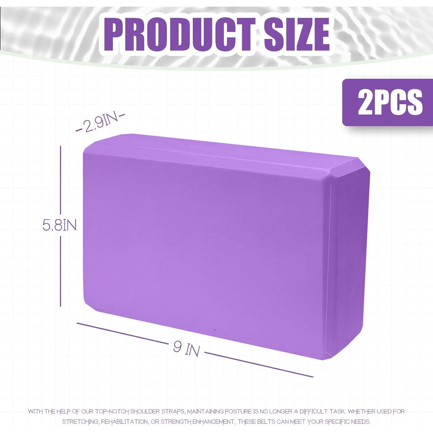 Bloques de Yoga Septo 23x15x8 cm Espuma EVA Púrpura