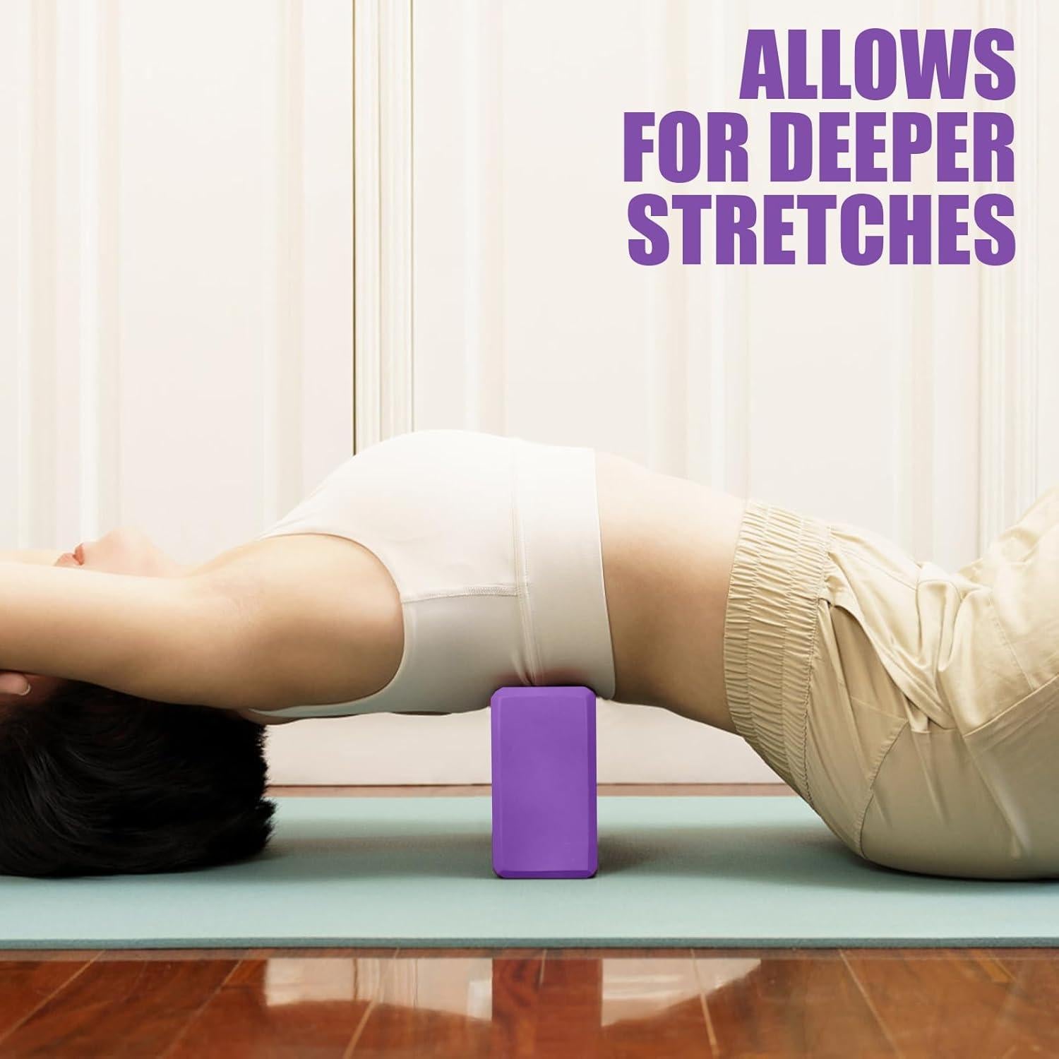 Bloques de Yoga Septo 23x15x8 cm Espuma EVA Púrpura