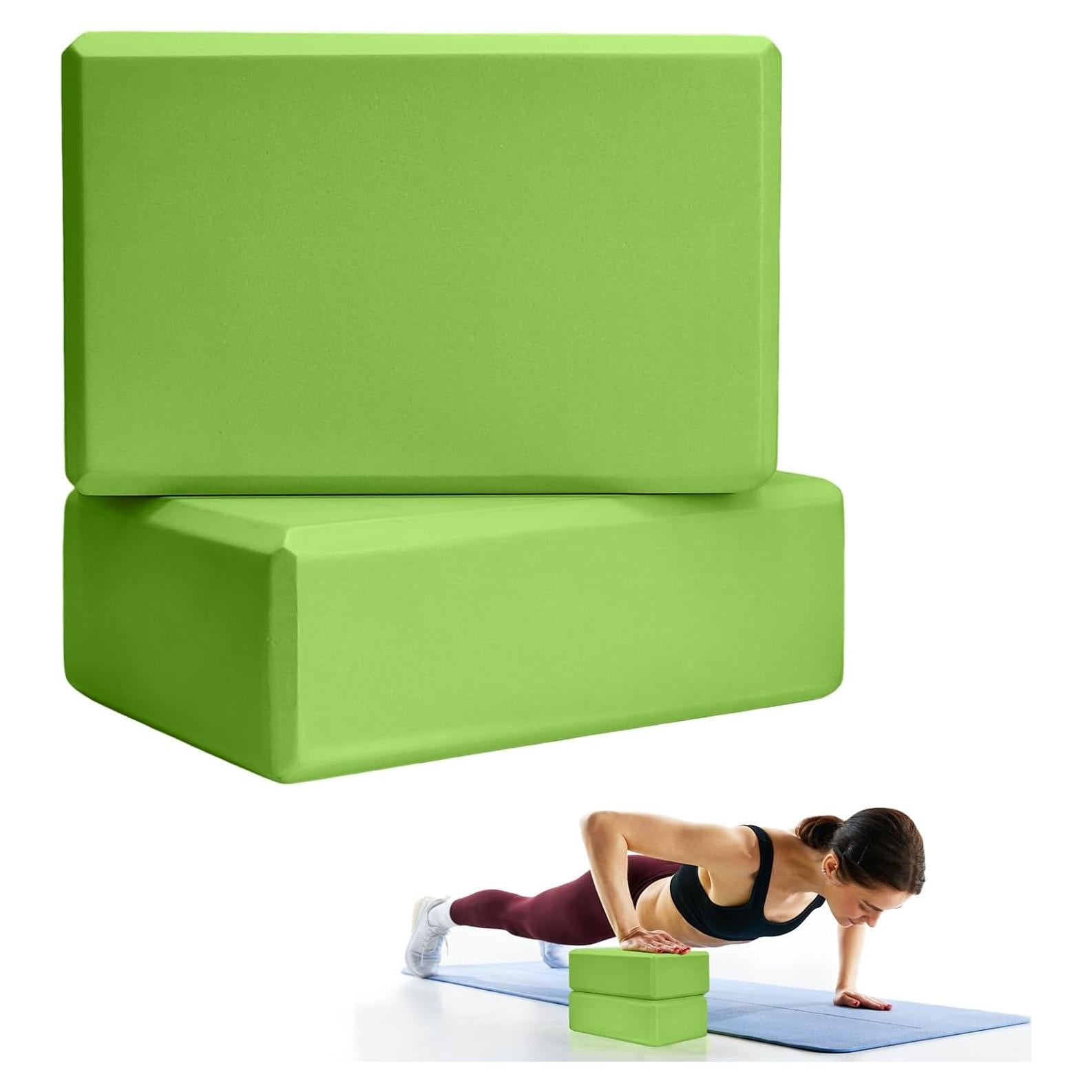 Bloques de Yoga Septo 2 Pcs Espuma EVA Verde 22.86x15.24 cm