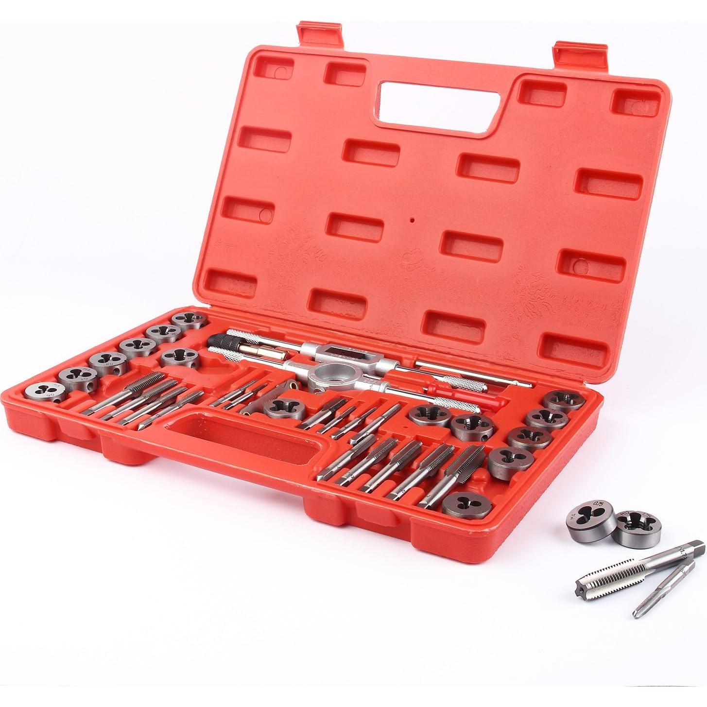 EFFICERE Kit de 40 Piezas de Herramientas de Roscar Métricas