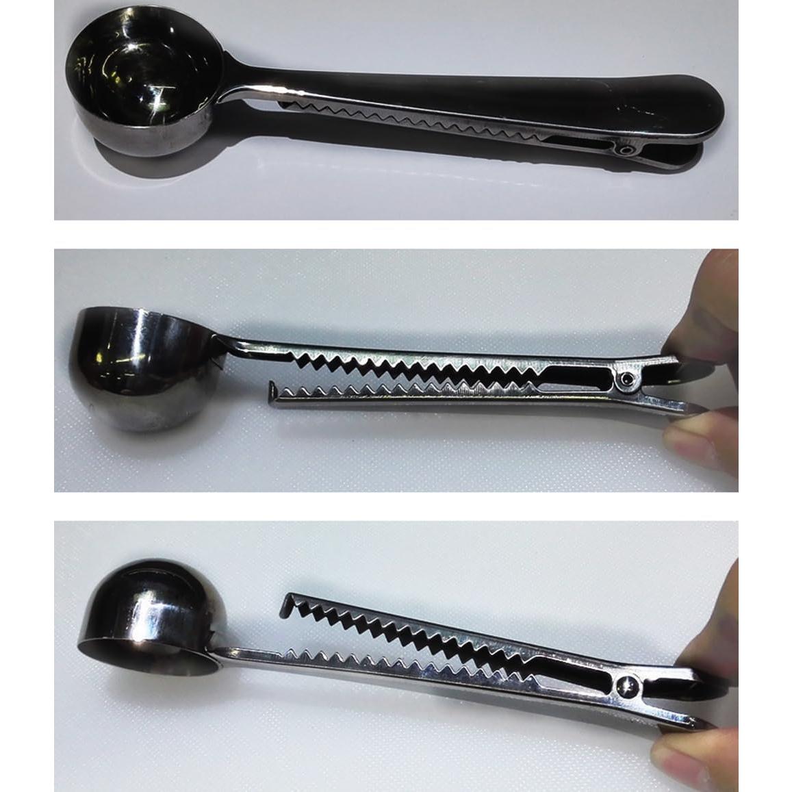 Paquete de 4 cucharas medidoras de acero inoxidable 15 ml