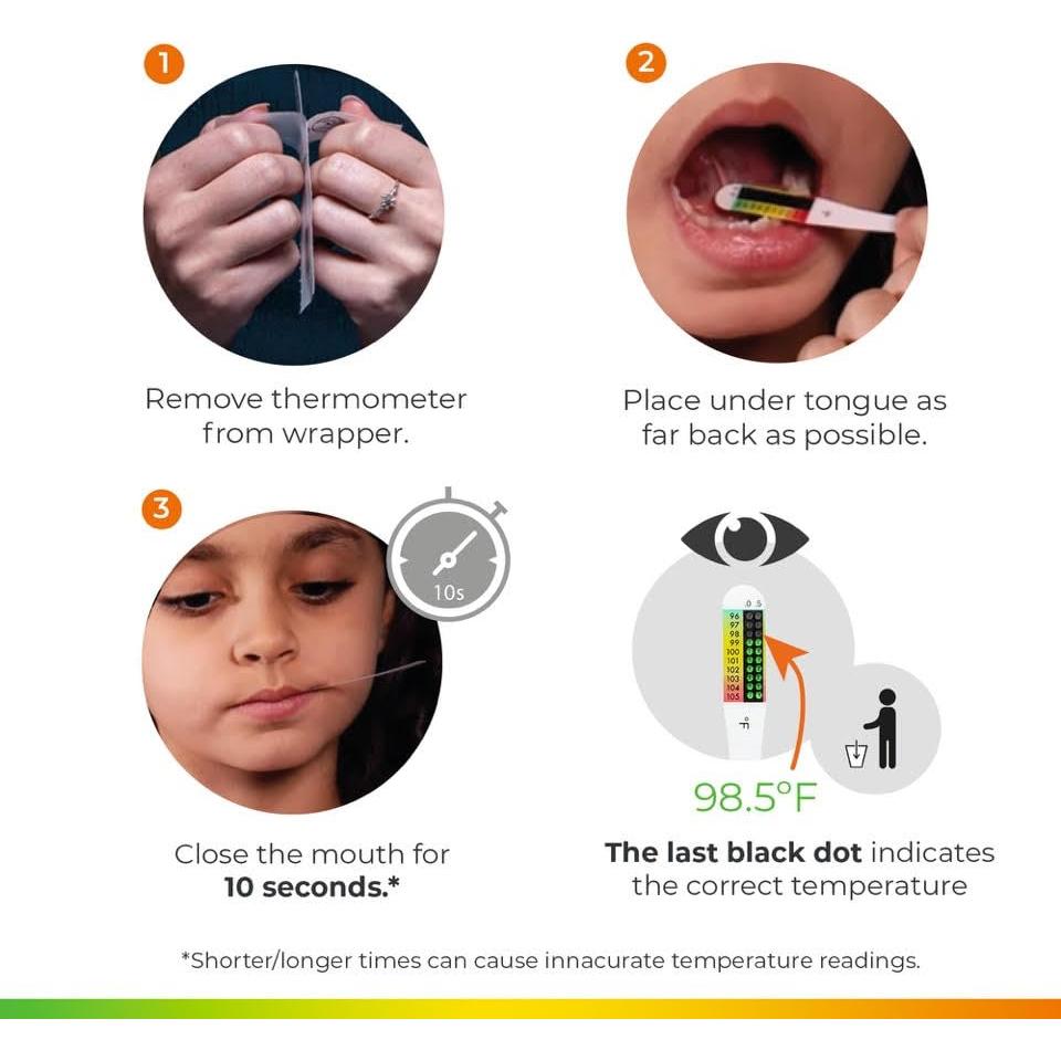 Termómetros Desechables NexTemp Go - Lectura Rápida 10 Segundos - Paquete de 12