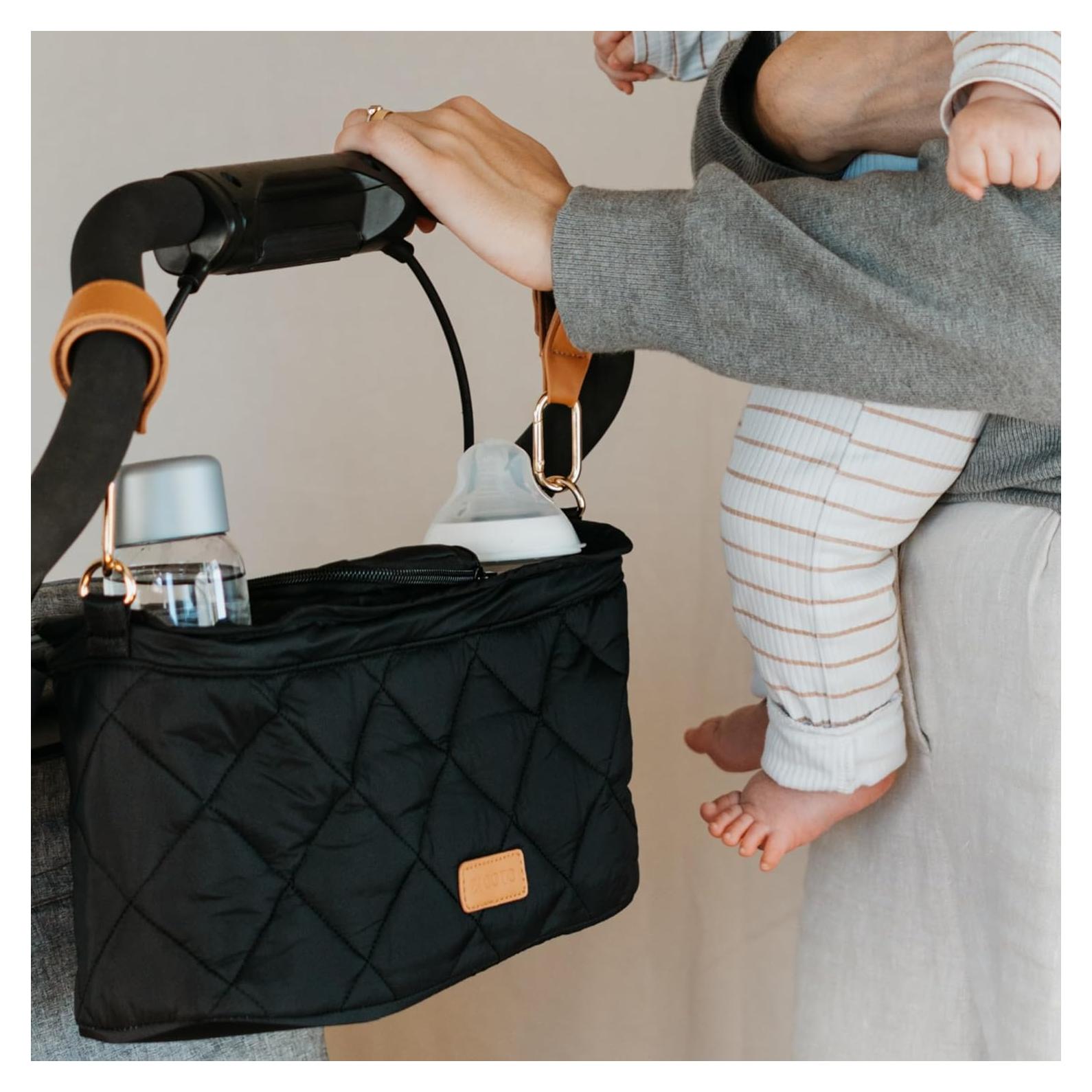 Organizador de Cochecito ZICOTO Negro con 2 Portavasos 35.1x16.5x13 cm